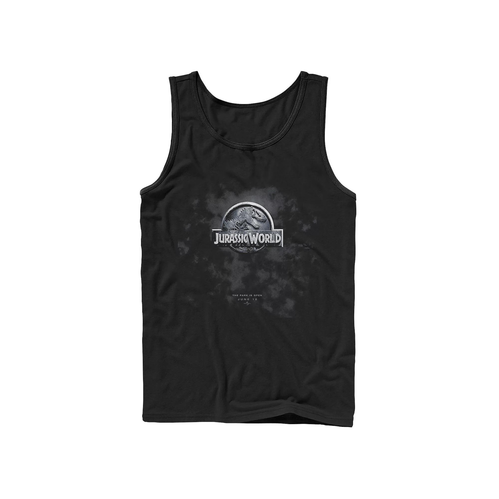 Men's Jurassic World Dark Logo Movie Poster Tank Top, Size: XL, Black Product Image