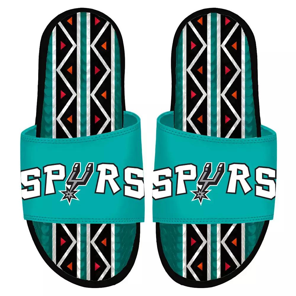 ISlide Black San Antonio Spurs 2022/23 City Edition Gel Slide Sandals, Men's, Size: 6 Product Image