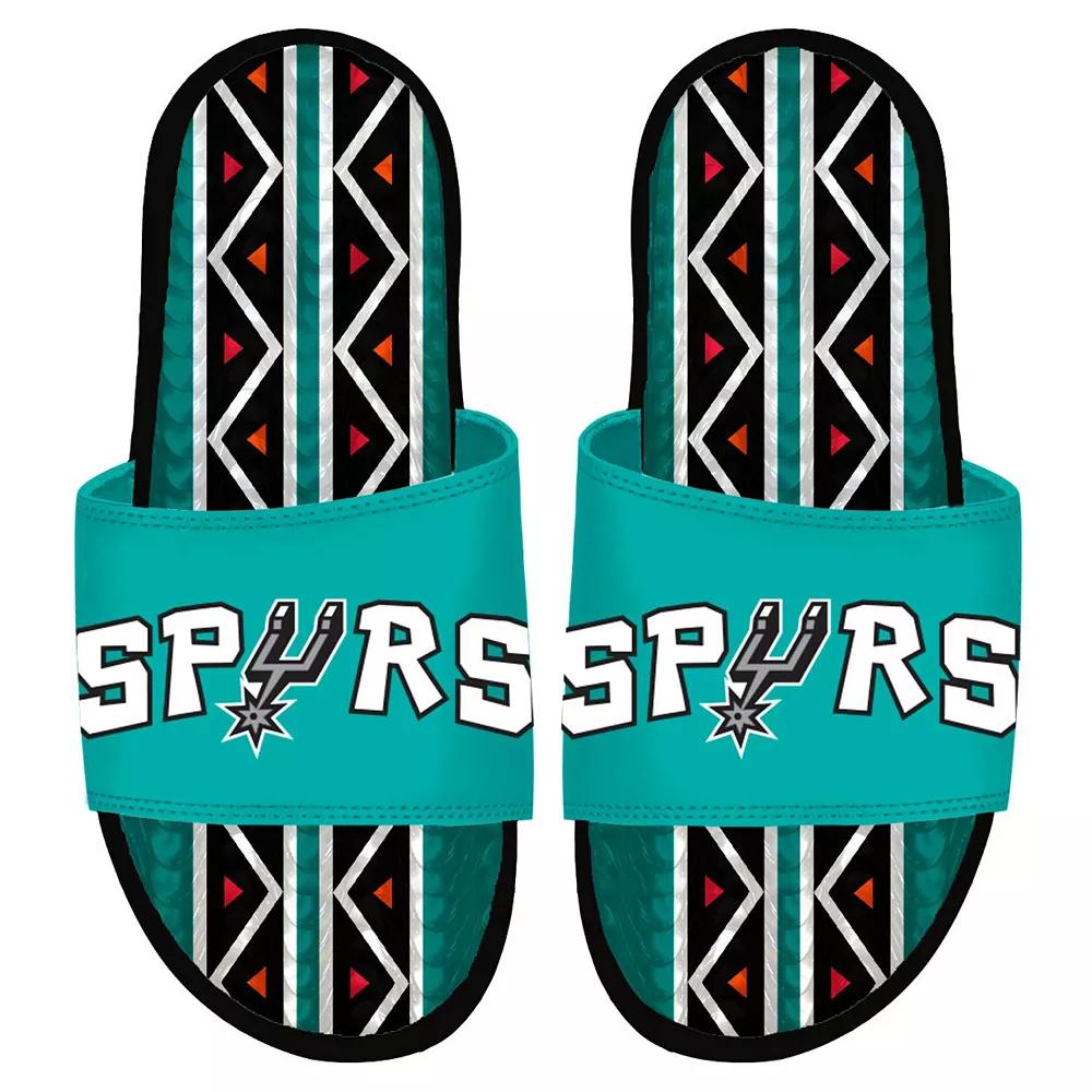 ISlide Black San Antonio Spurs 2022/23 City Edition Gel Slide Sandals, Men's, Size: 6 Product Image