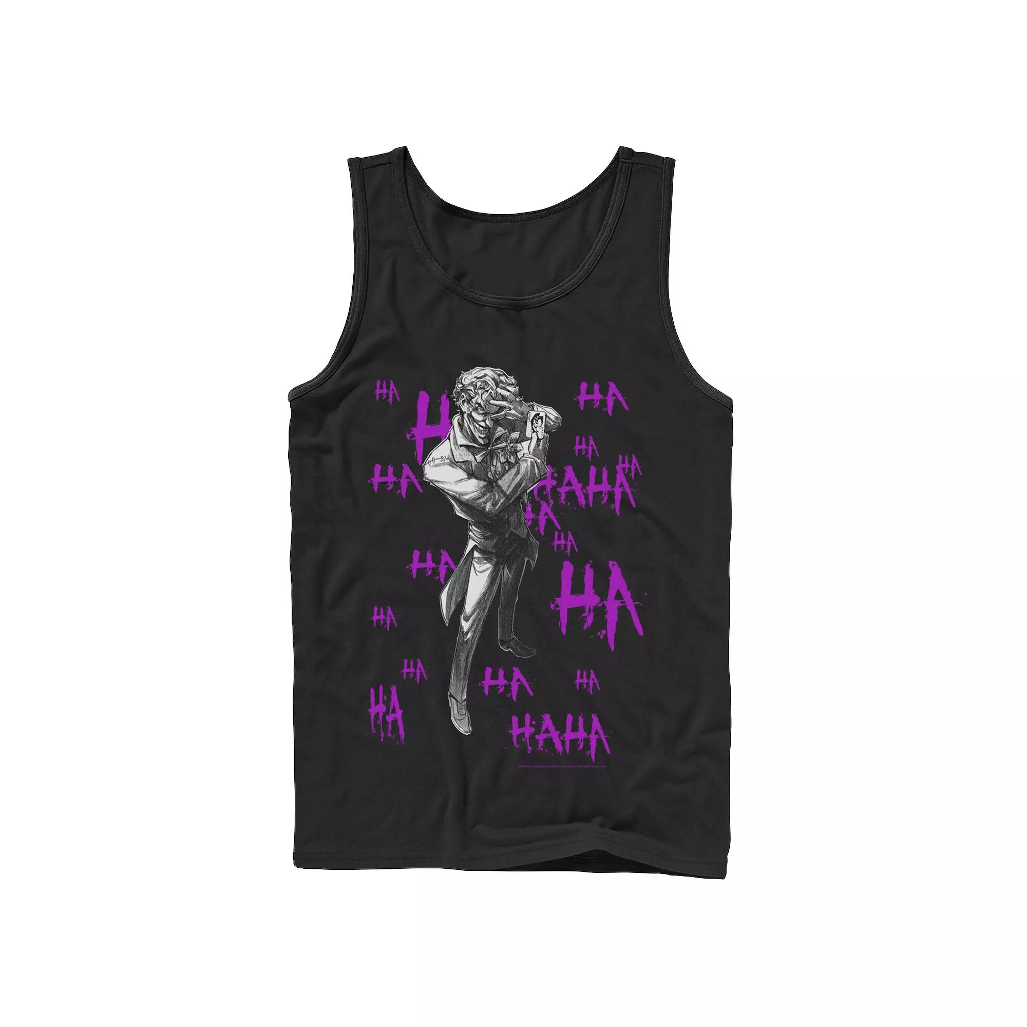 Men's DC Comics Joker HAHAHA Portrait Tank Top,  Product Image