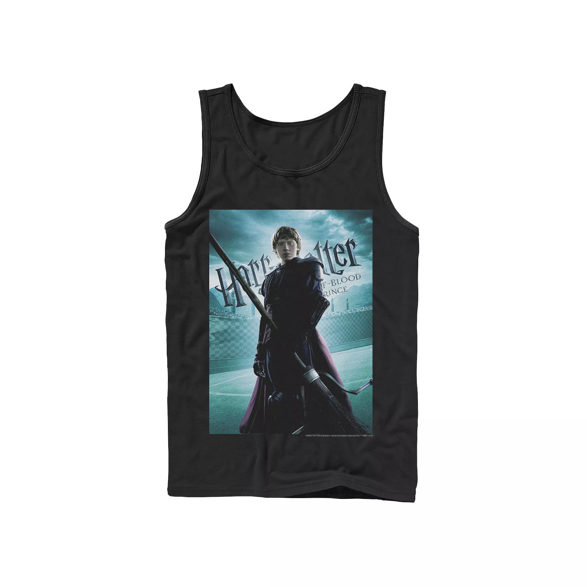 Men's Harry Potter Half-Blood Prince Ron Weasley Poster Graphic Tank Top, Size: Large, Black Product Image