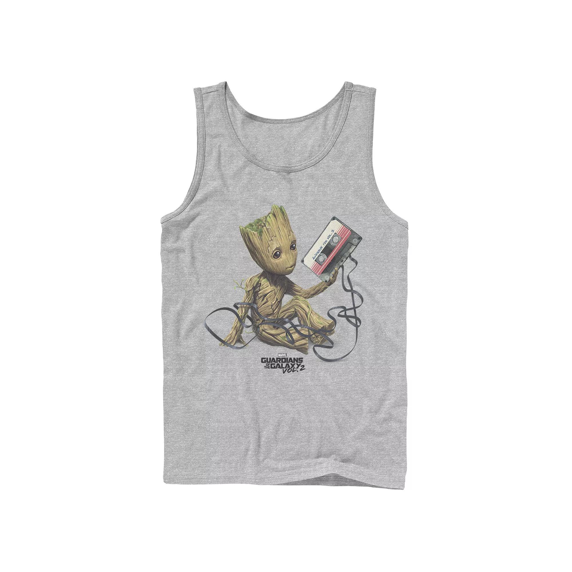 Men's Marvel Guardians Of The Galaxy Vol. 2 Groot Tape Portrait Graphic Tank Top,  Product Image