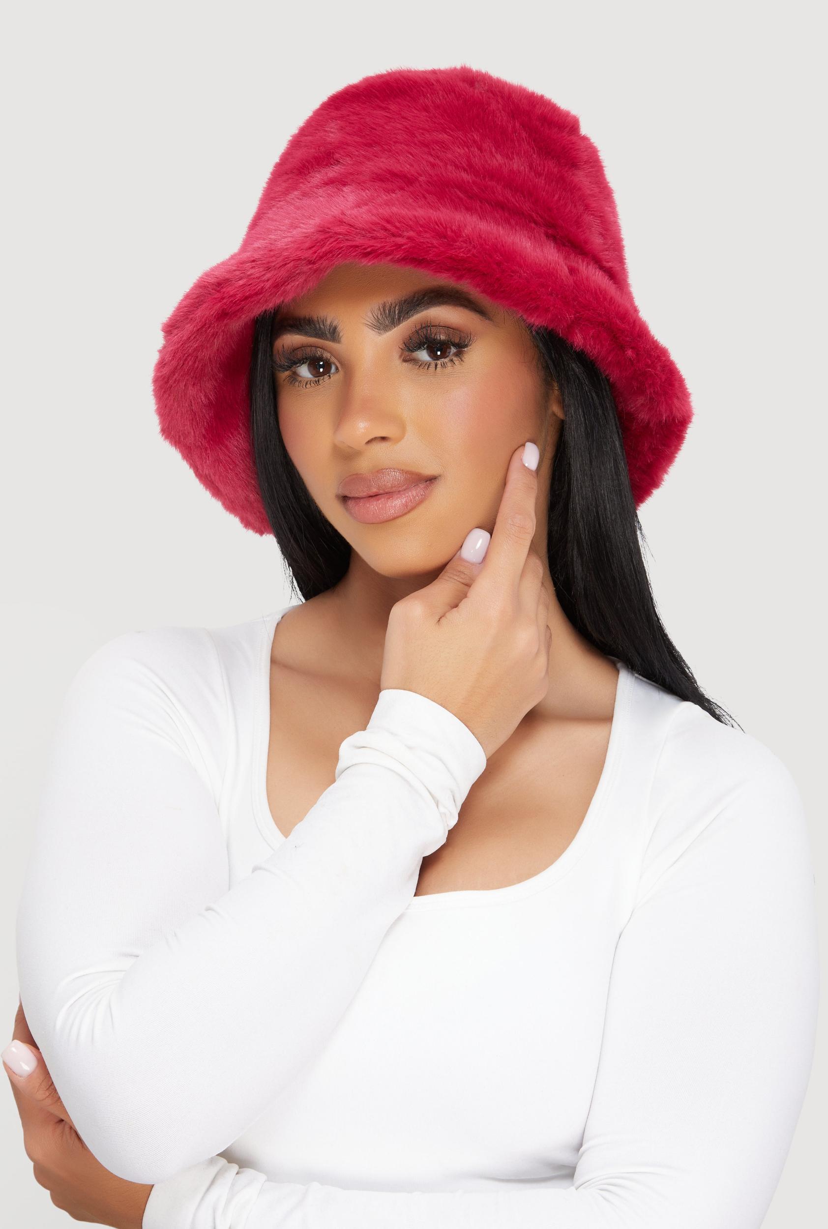 Faux Fur Bucket Hat Female Product Image