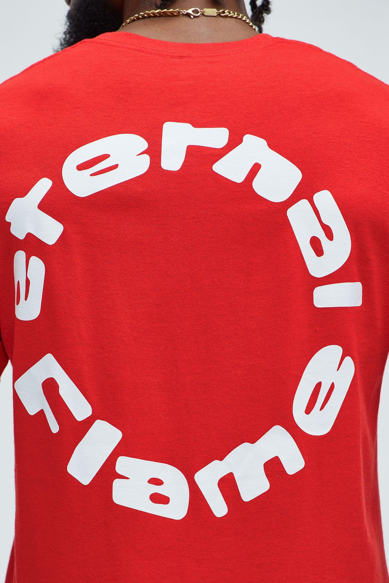 Eternal Flame Circle Short Sleeve Tee - Red Product Image