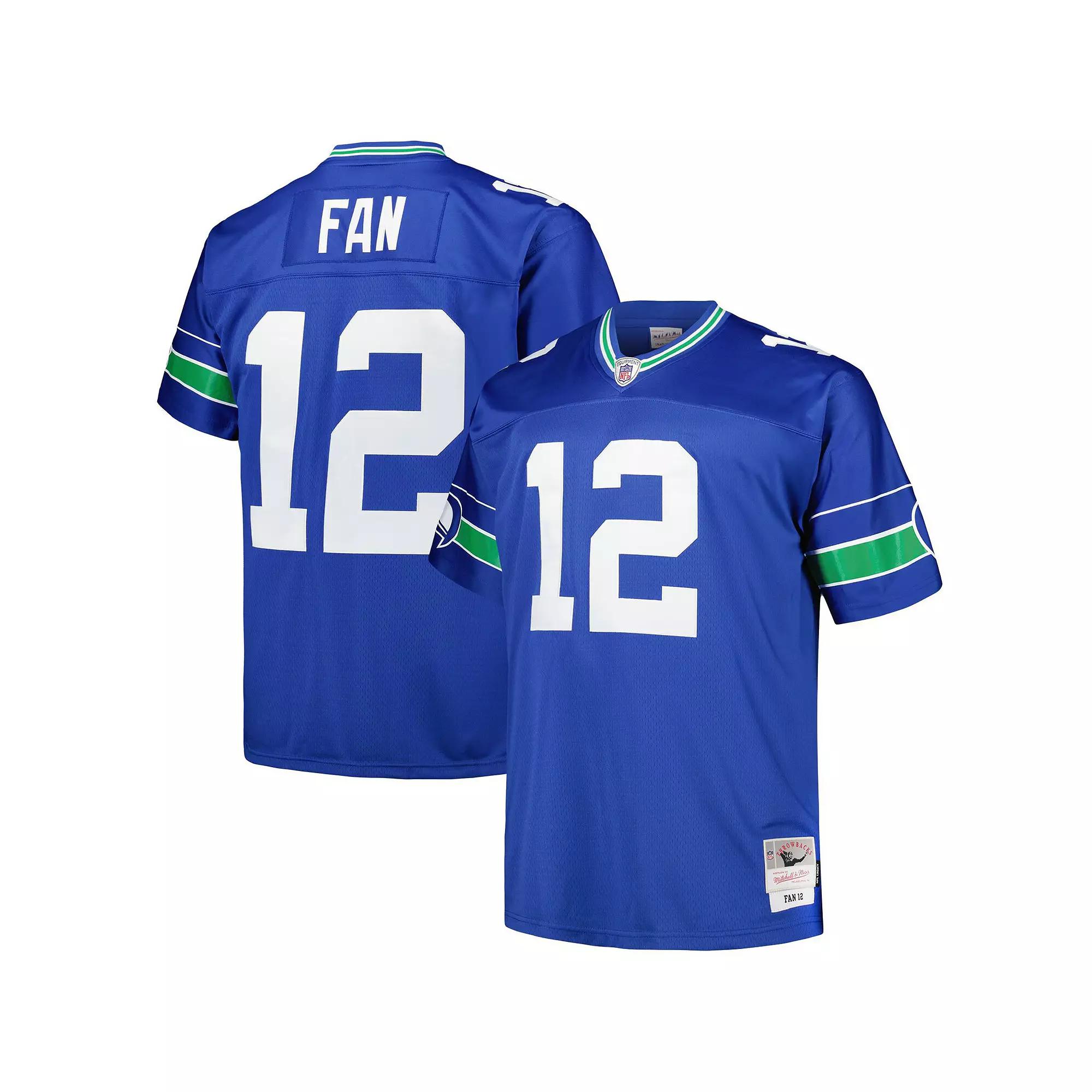 Men's Mitchell & Ness 12th Fan Royal Seattle Seahawks Big & Tall Legacy Retired Player Jersey,  Product Image