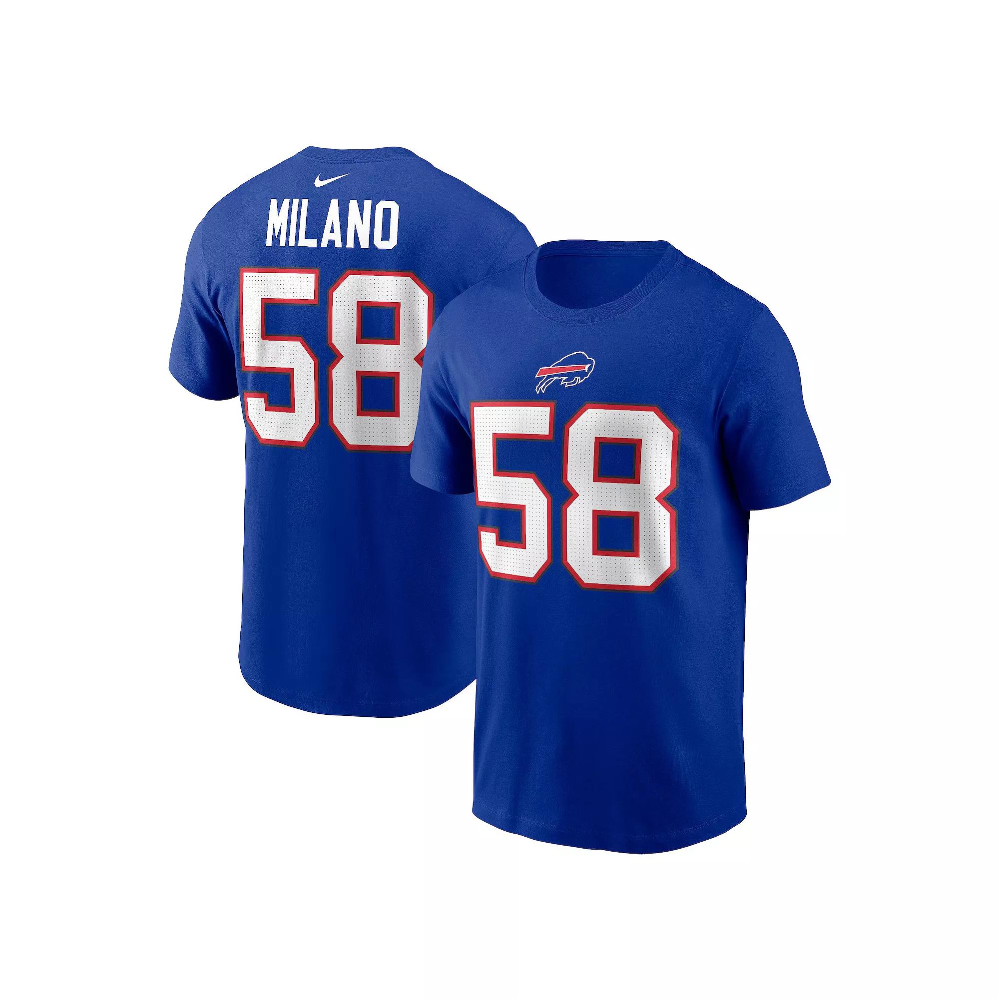 Men's Nike Matt Milano Royal Buffalo Bills Player Name & Number T-Shirt, Size: XL, Blue Product Image