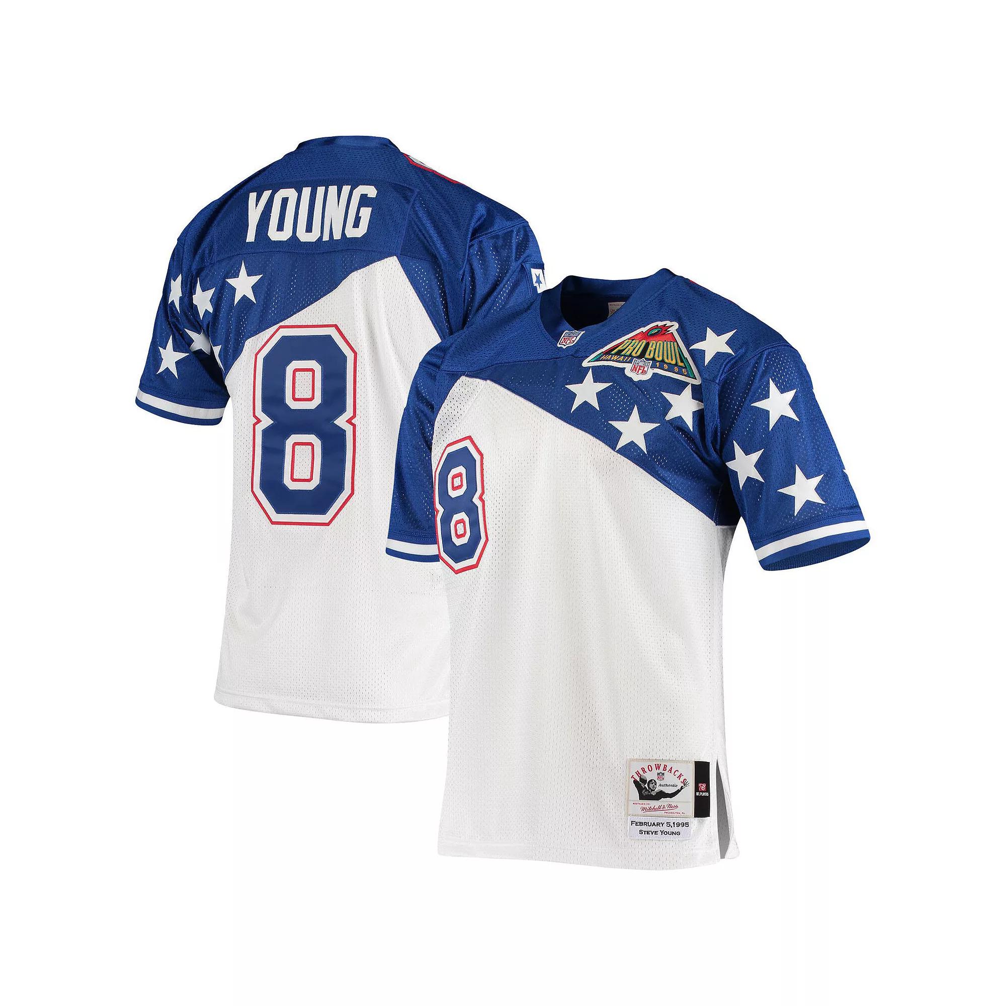 Men's Mitchell & Ness Steve Young White/Blue NFC 1994 Pro Bowl Authentic Jersey,  Product Image