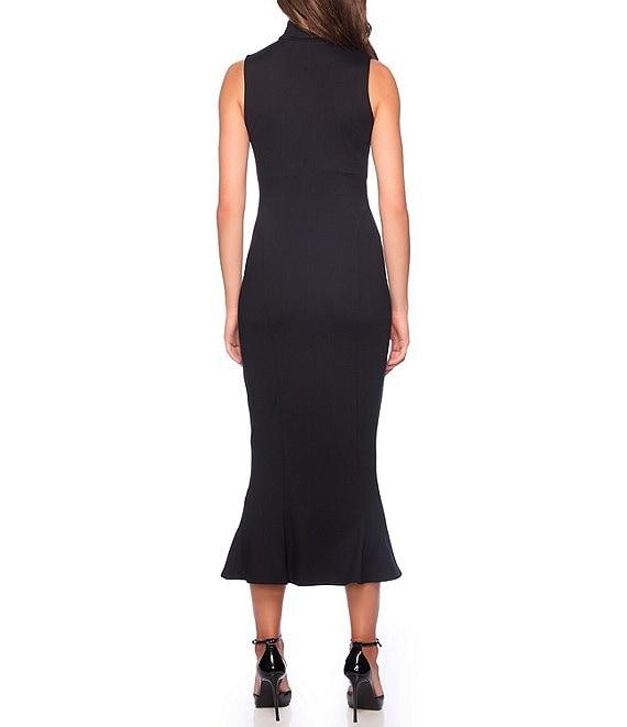 Susana Monaco Mock Neck Sleeveless Trumpet Hem Midi Dress Product Image
