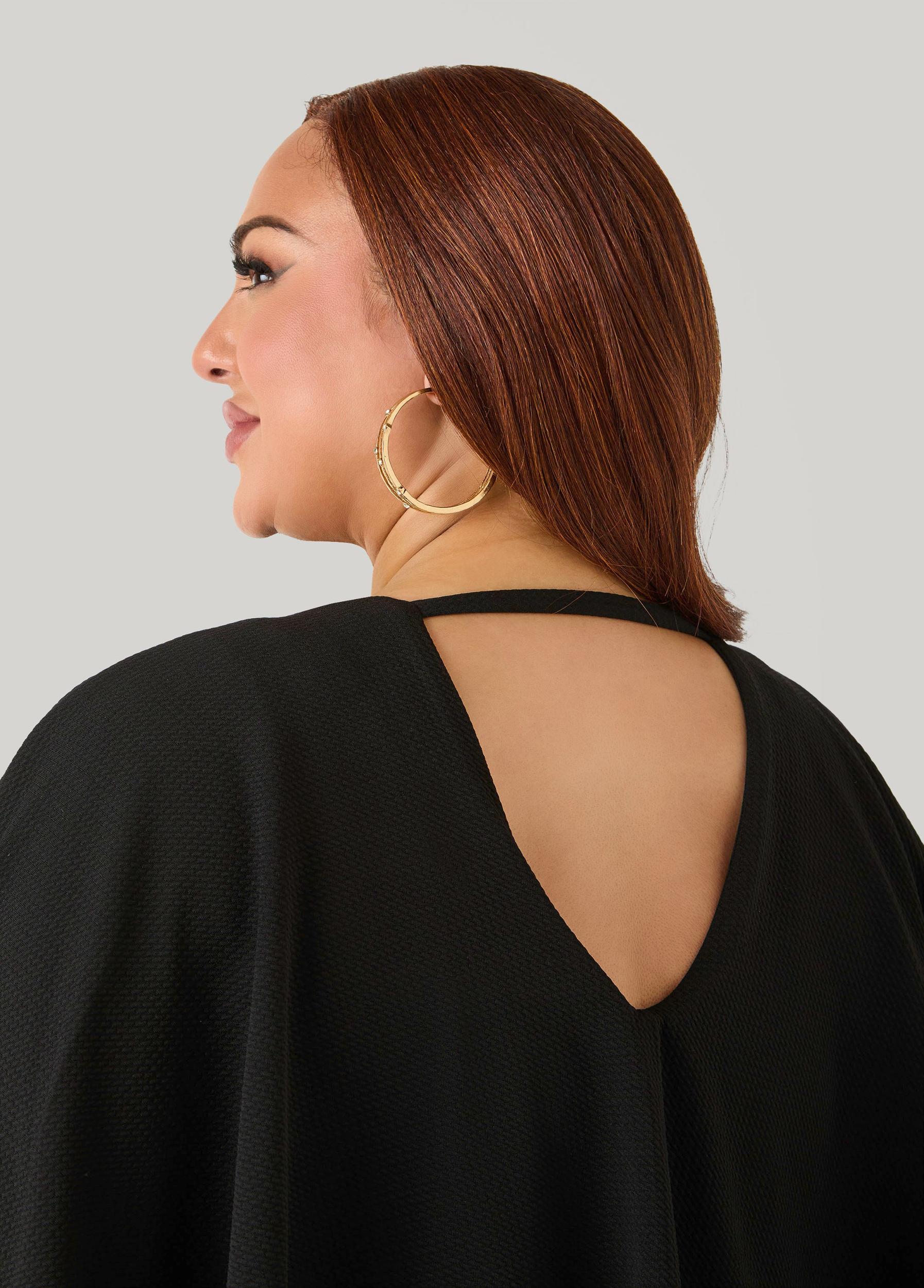 Textured Cape Sheath Dress Product Image