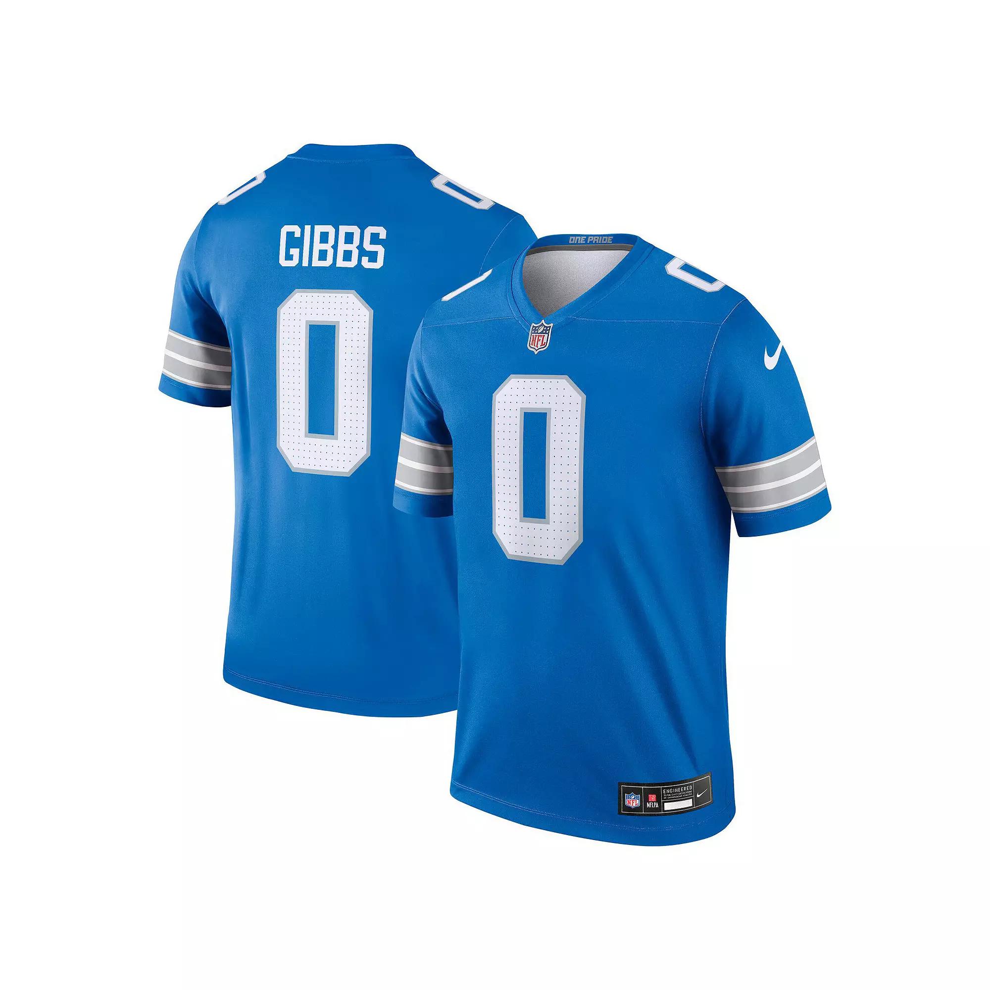 Men's Nike Jahmyr Gibbs Blue Detroit Lions Team Legend Jersey,  Product Image