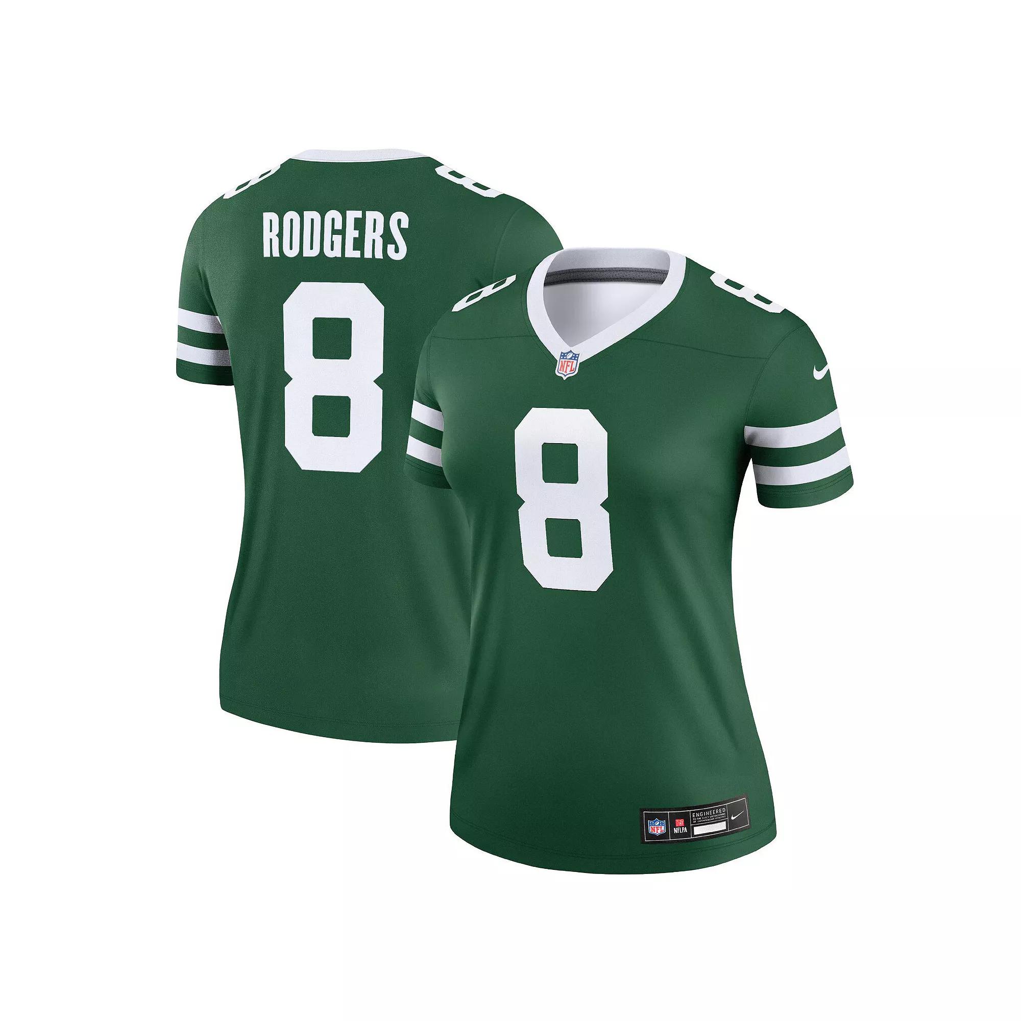 Women's Nike Aaron Rodgers Legacy Green New York Jets Legend Jersey, Size: Medium Product Image