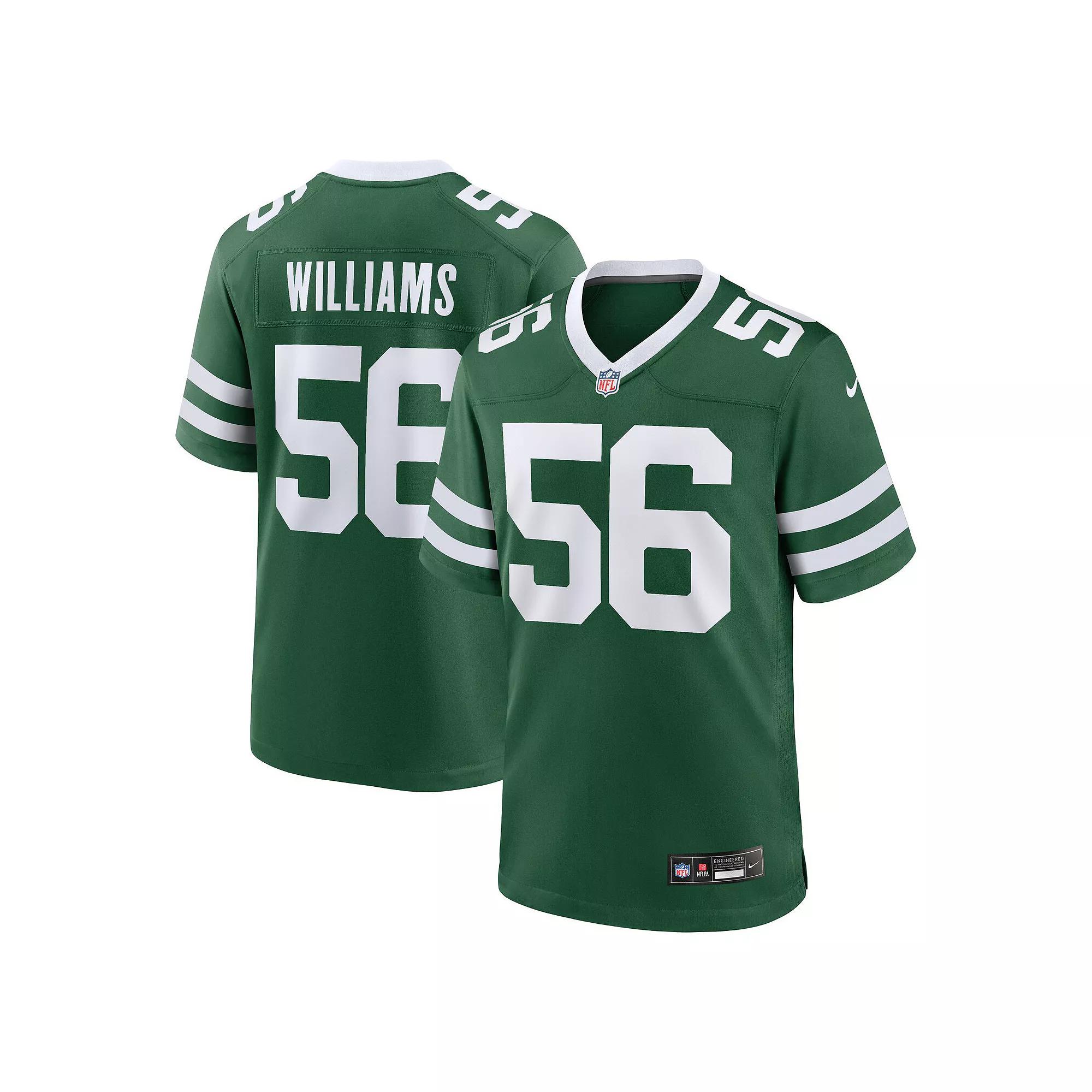 Nike Mens NFL New York Jets (Quincy Williams) Game Football Jersey | 67NM03T672-FNM Product Image
