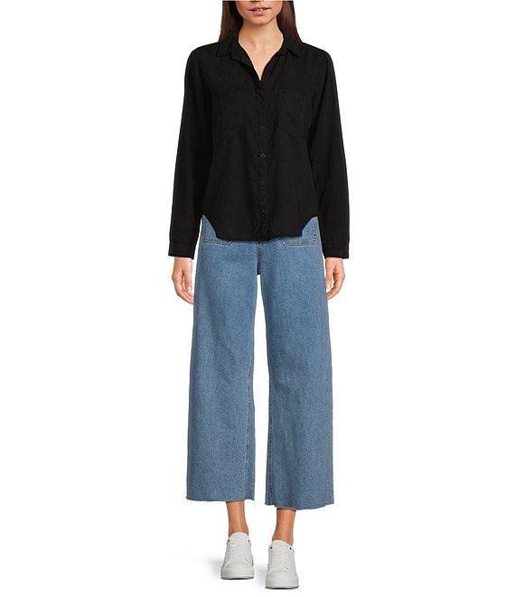 Cloth & Stone Long Sleeve Button Front Collared Coordinating Lyocell Shirt Product Image