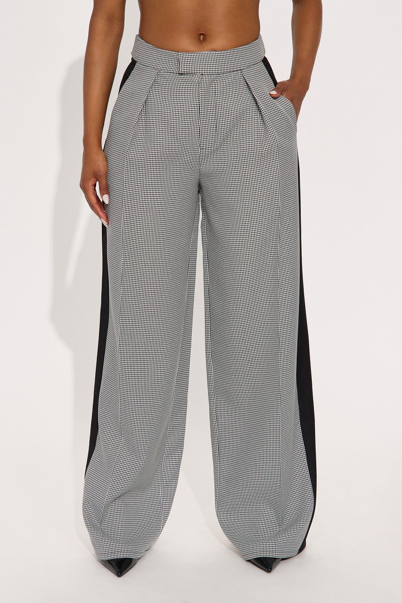 Jolie Houndstooth Trouser Pant 33 - Black/combo Female Product Image