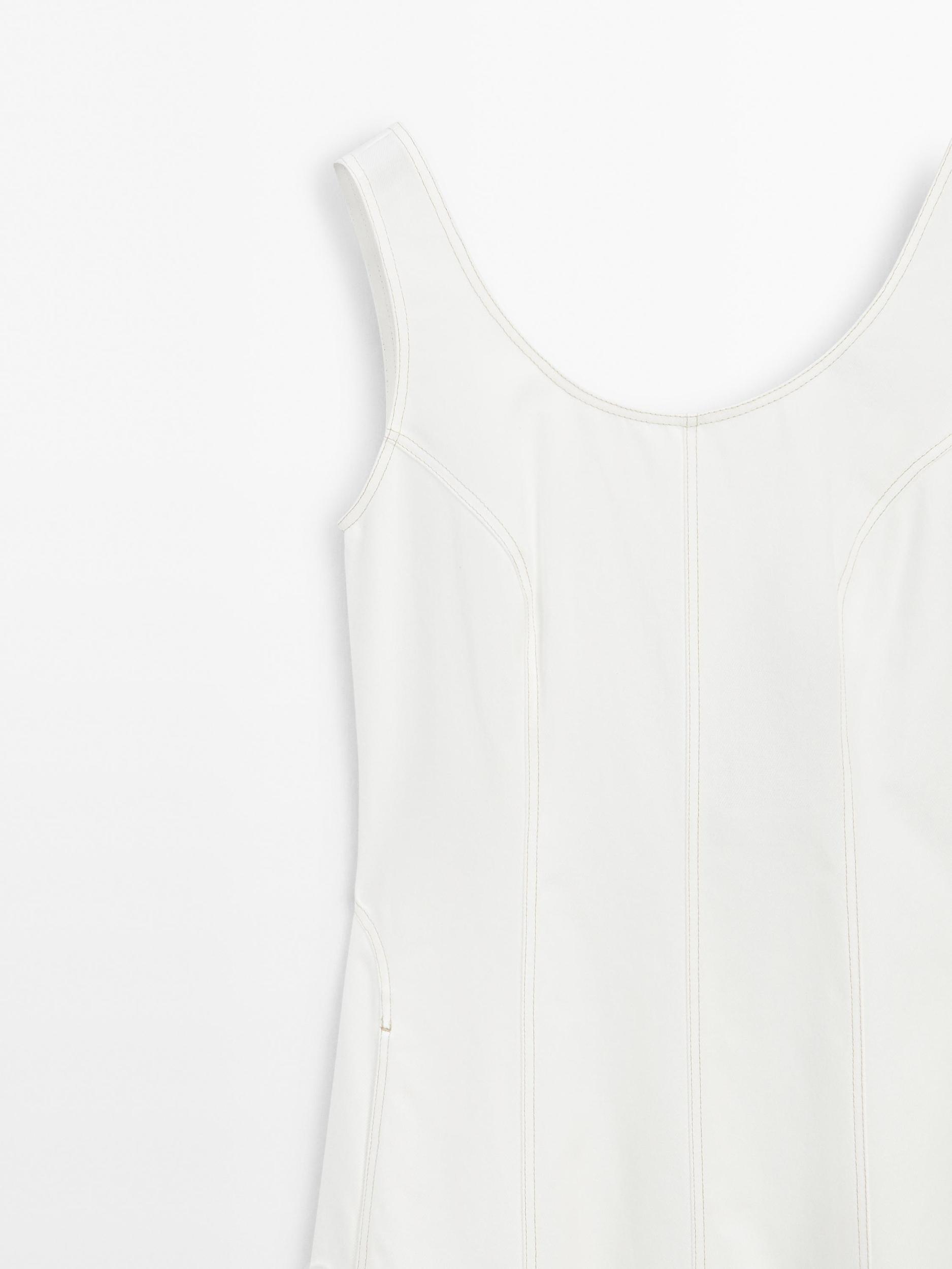 100% cotton denim midi dress Product Image