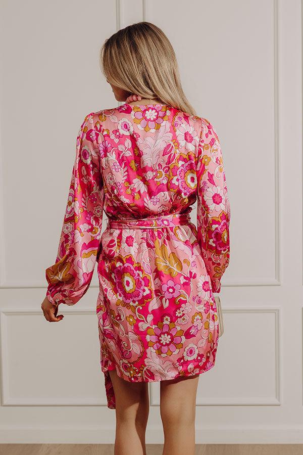 Romance In Paris Satin Mini Dress Product Image