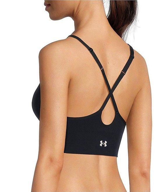Under Armour Solid 4-Way Stretch Vanish Seamless Scoop Neck Sports Bra Product Image