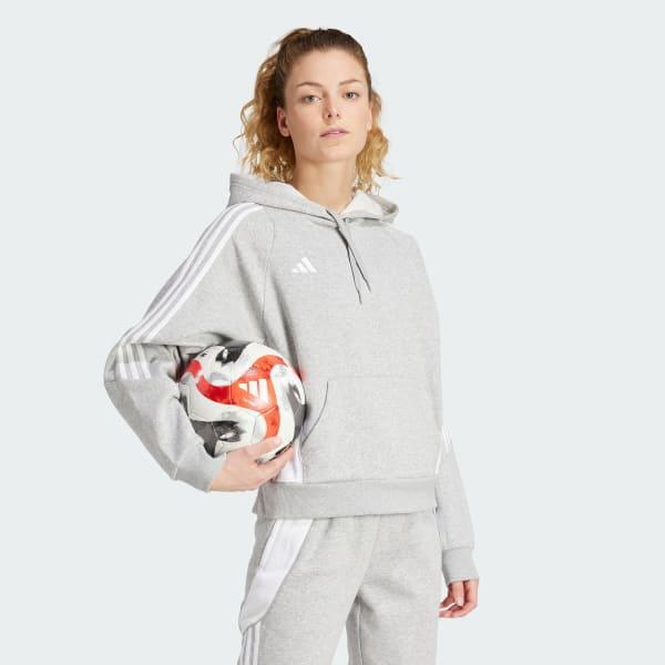 adidas Tiro 24 Sweat Hoodie Medium Grey Heather XS Womens Product Image
