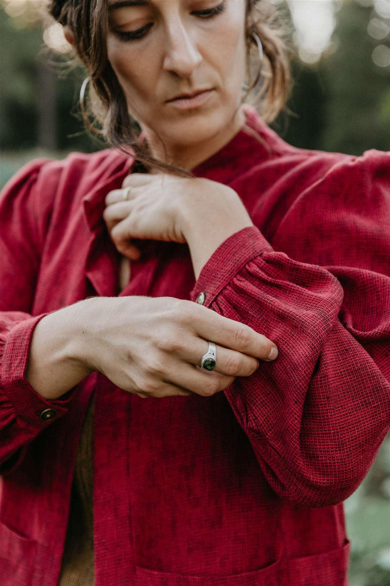 Jane Jacket in Ruby Checker Product Image
