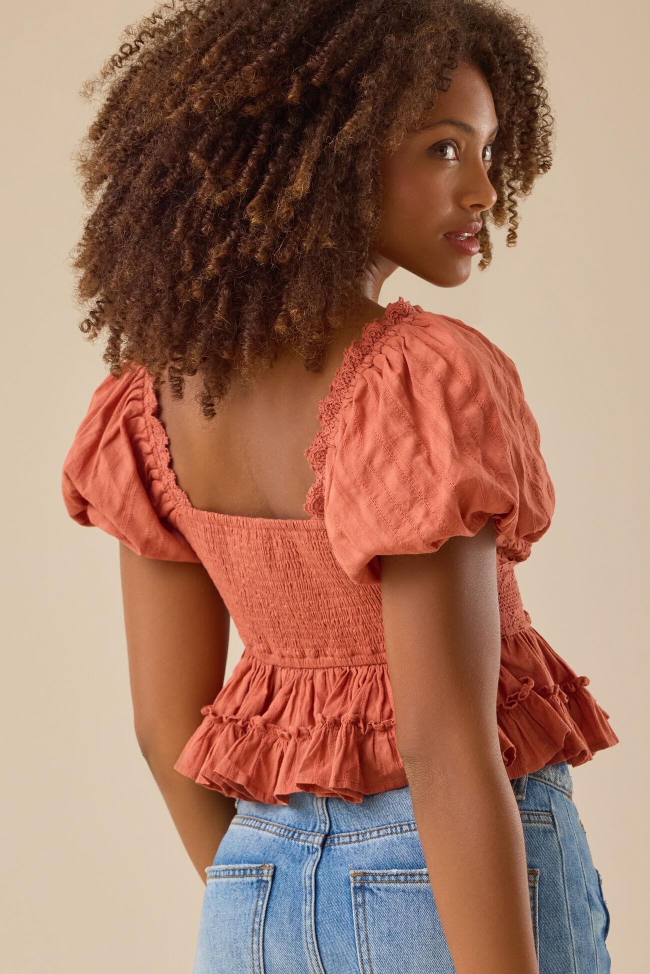 Addison Embroidered Babydoll Top Product Image