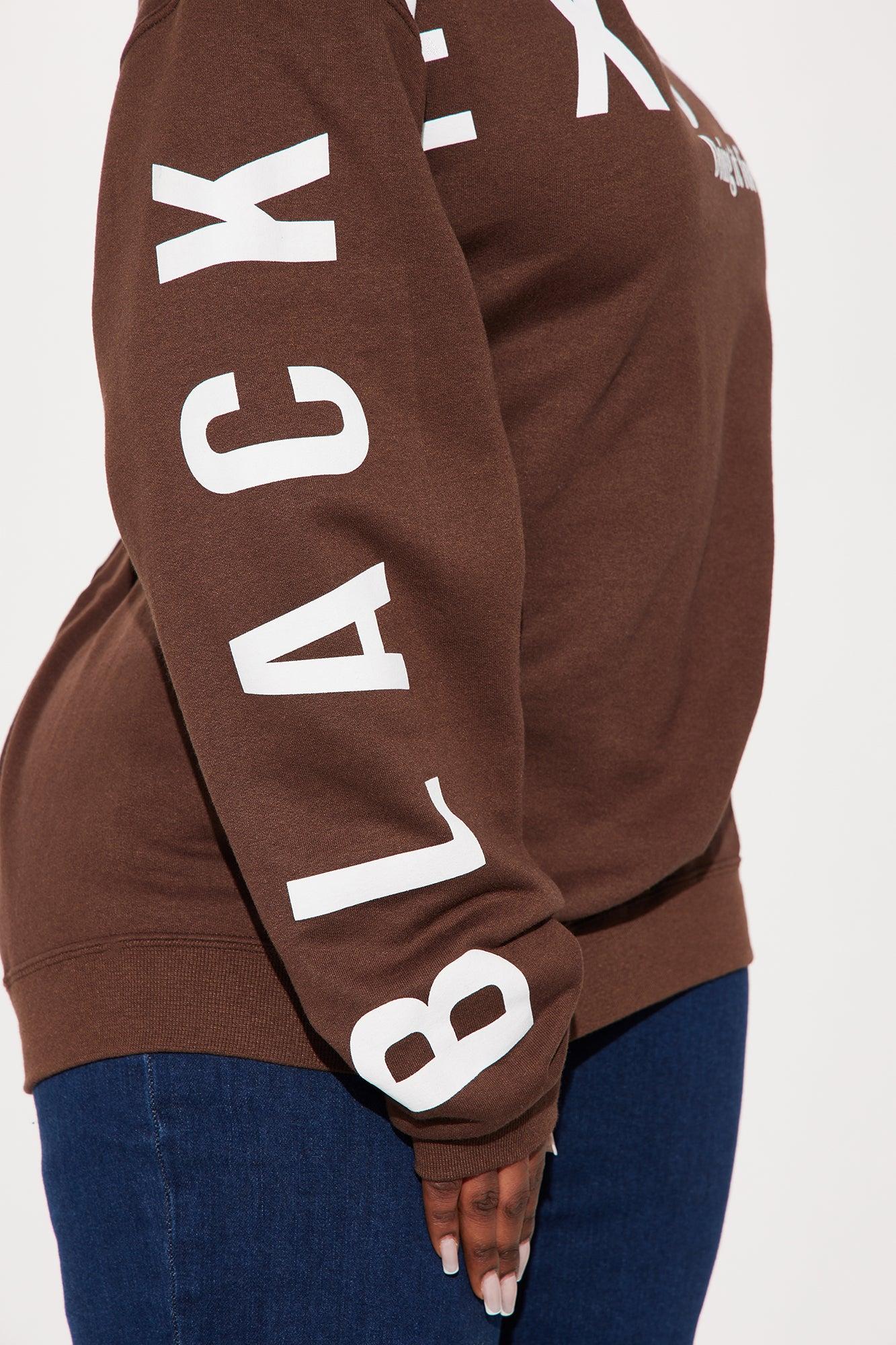 Black Excellence Crew Neck Sweatshirt - Brown Product Image