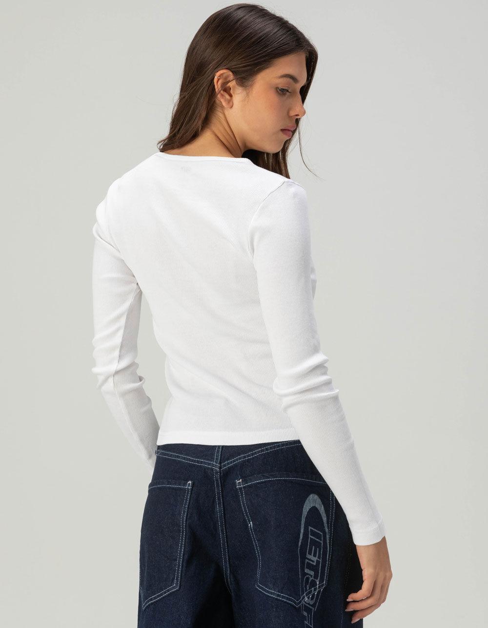 OBEY Cupid Slim Fit Womens Long Sleeve Tee - WHITE Product Image