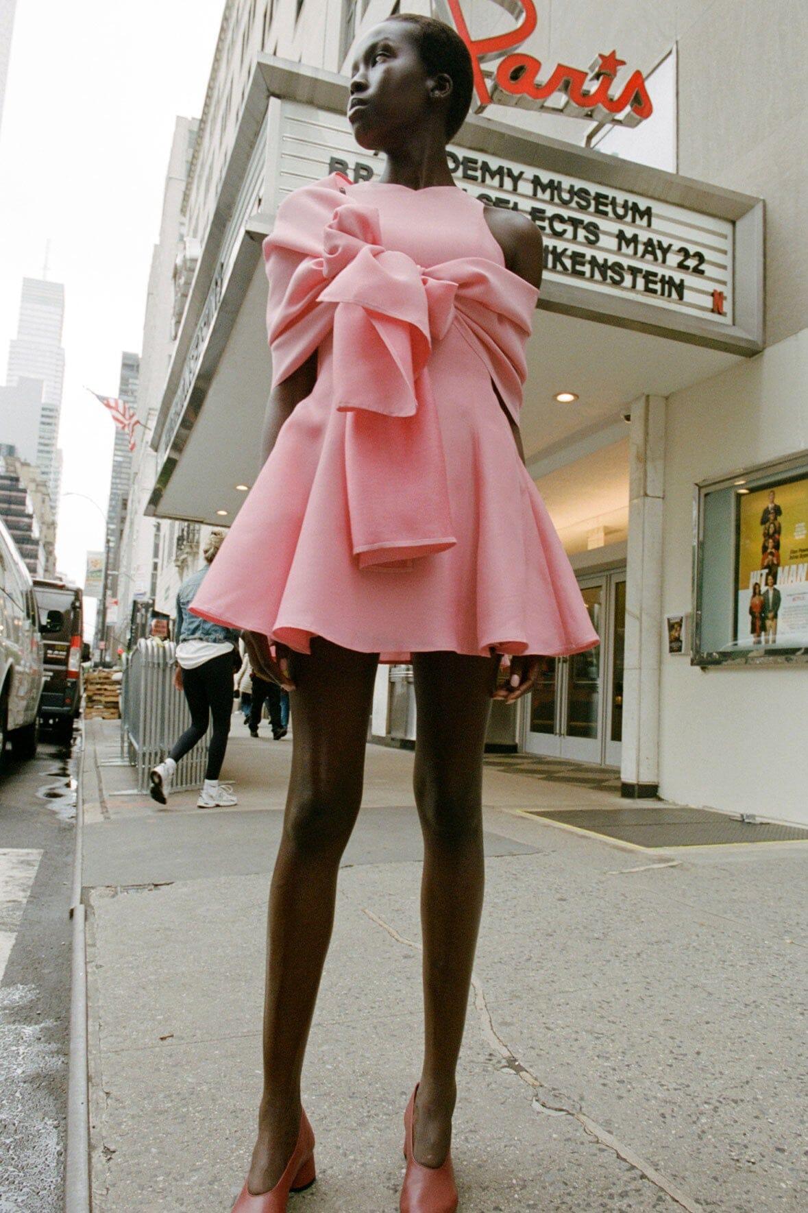 MINI HEIKE DRESS | DAMASK PINK Product Image