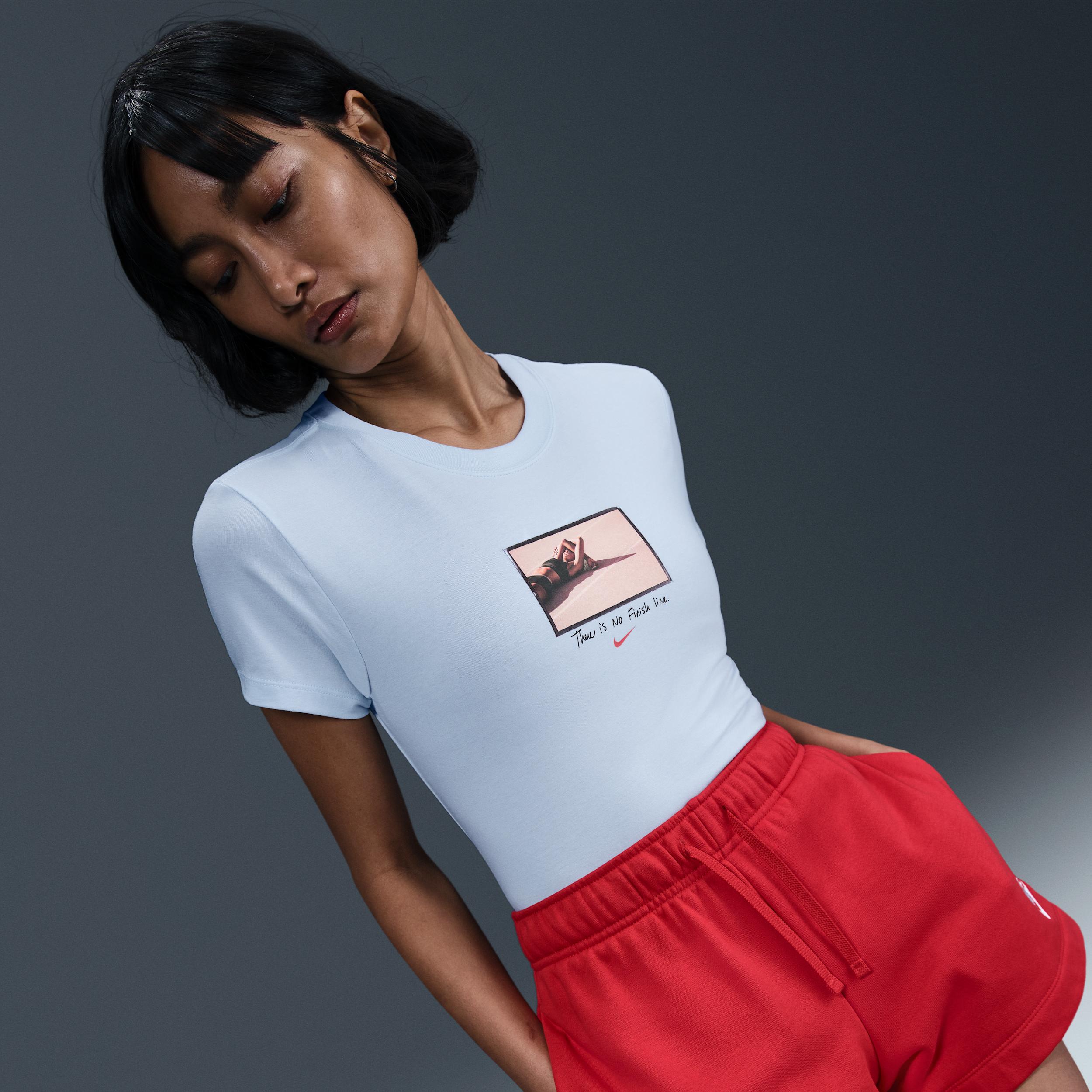 Womens Nike Sportswear Chill Knit Slim Cropped T-Shirt | IB8932-423 Product Image