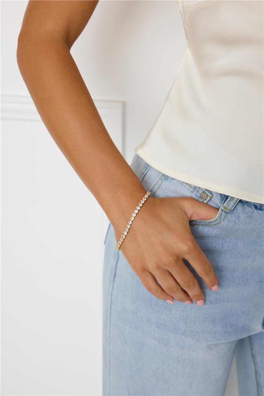 Luxe Tennis Bracelet Gold Product Image