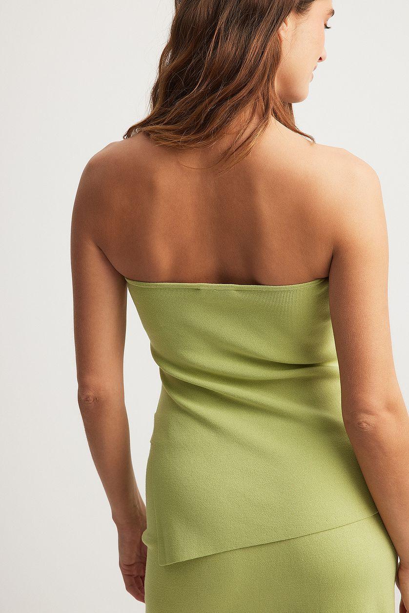 Knitted Slit Detail Tube Top Product Image