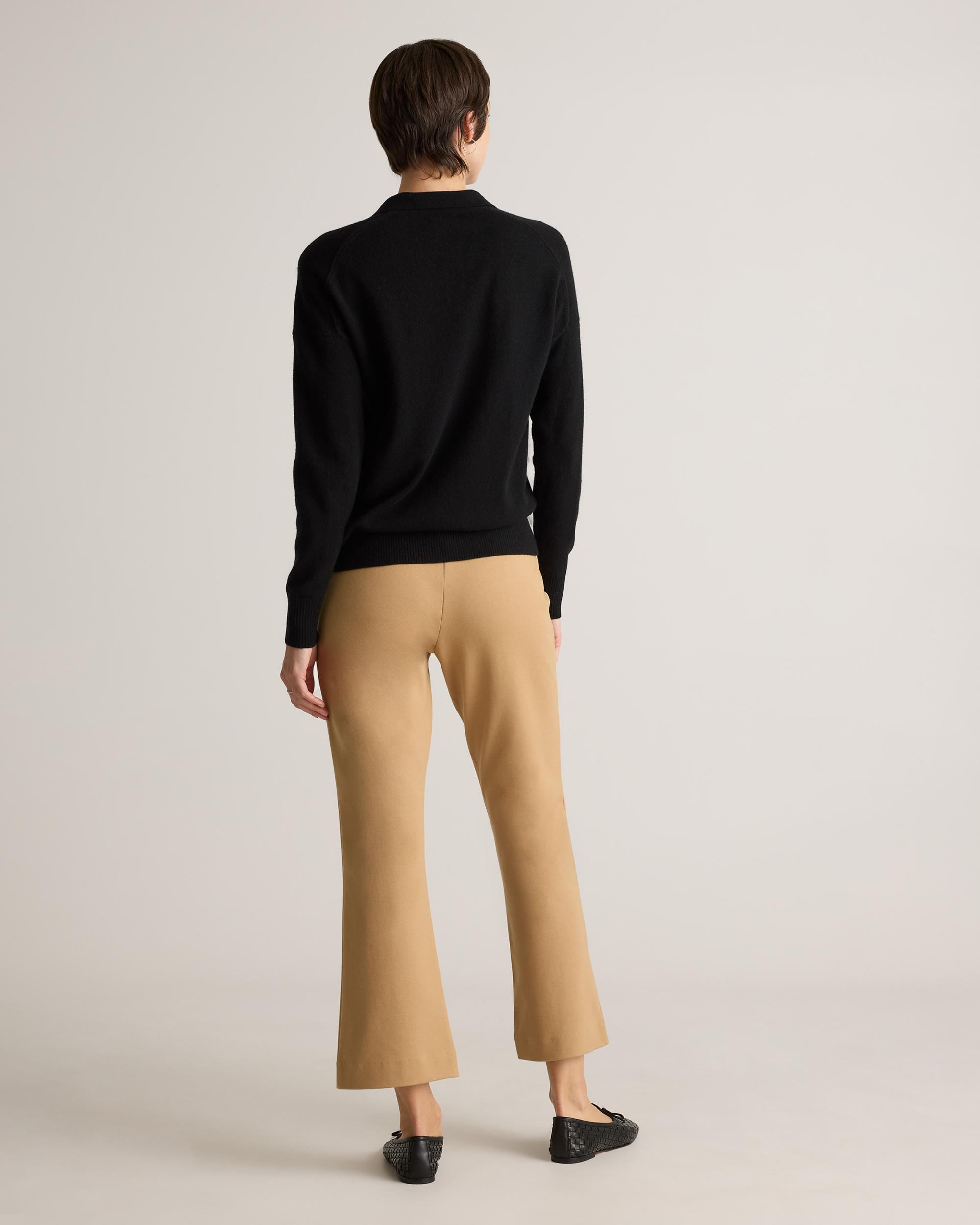 Quince | Women's Double Knit Kick Flare Pants Size XS, Organic Cotton Product Image