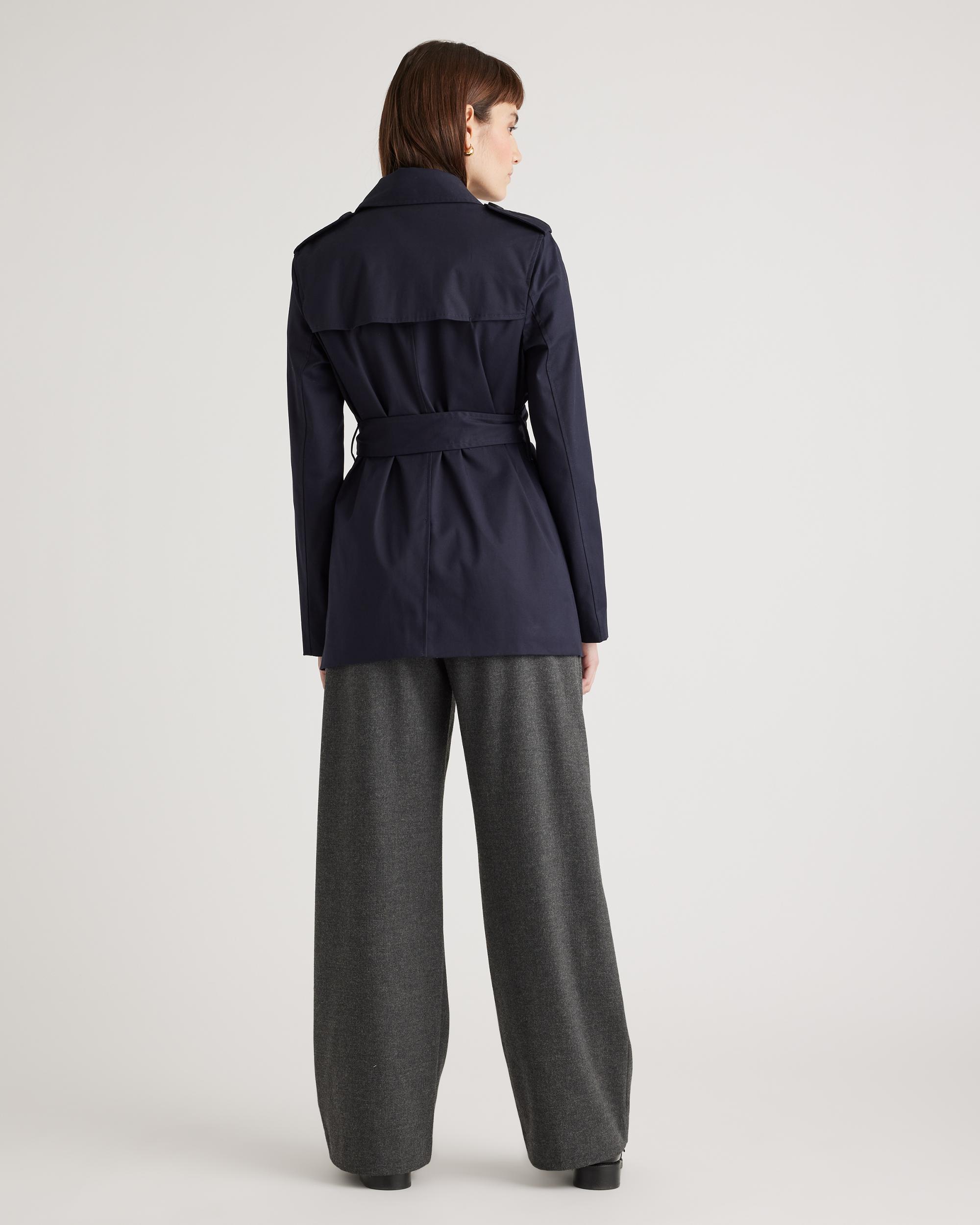 Quince | Women's Comfort Stretch Short Trench Coat Size XS, Organic Cotton Product Image