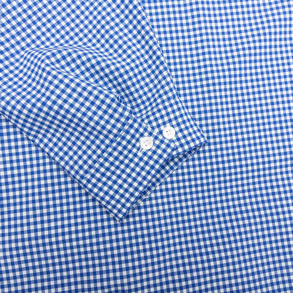 Checked Wool Shirt - Blue/White Male Product Image