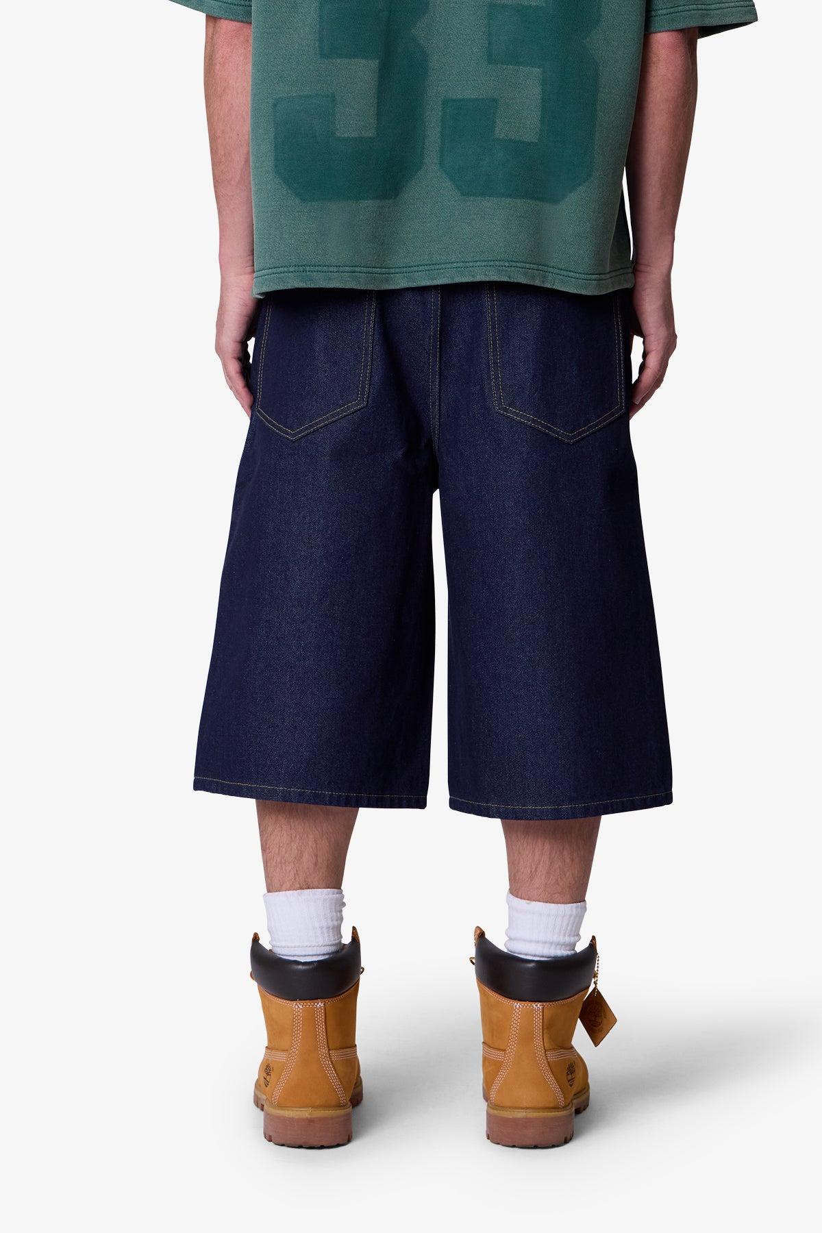 Raw Ultra Baggy Denim Shorts - Rinsed Indigo Product Image