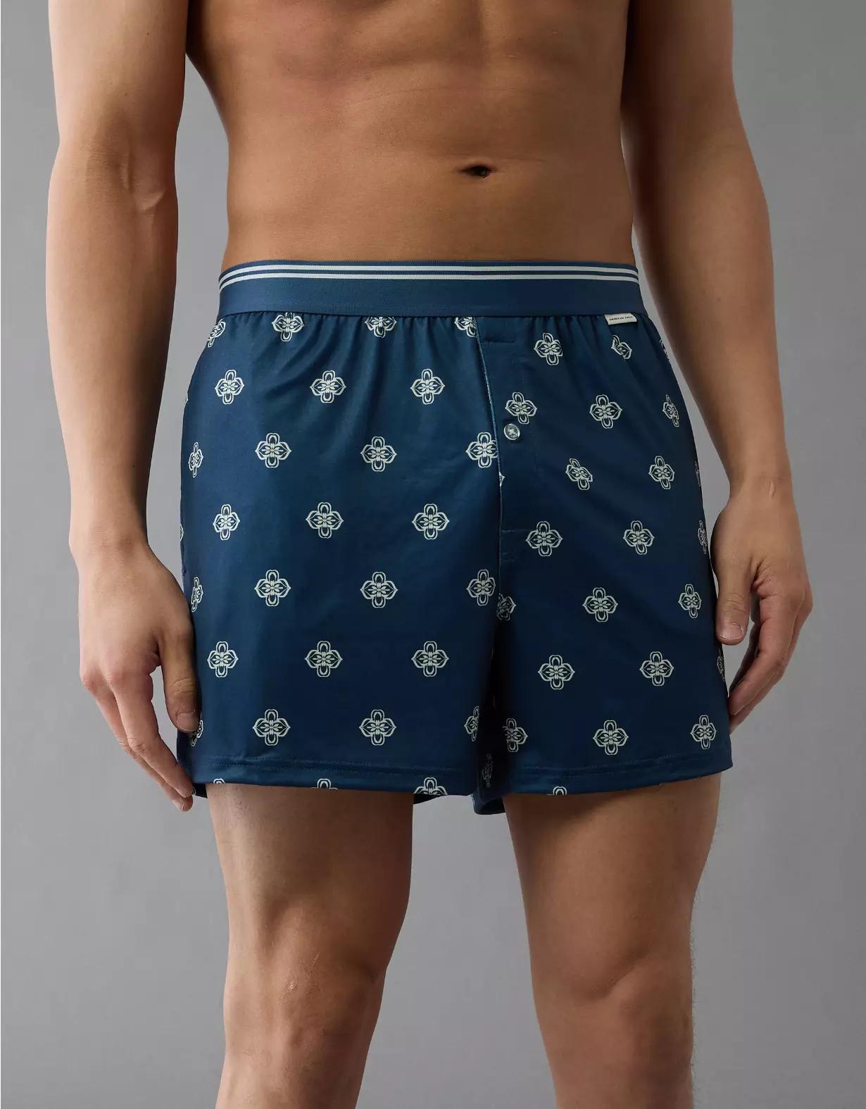 AEO Men's Patchwork Design Ultra Soft Pocket Boxer Short Men's Product Image