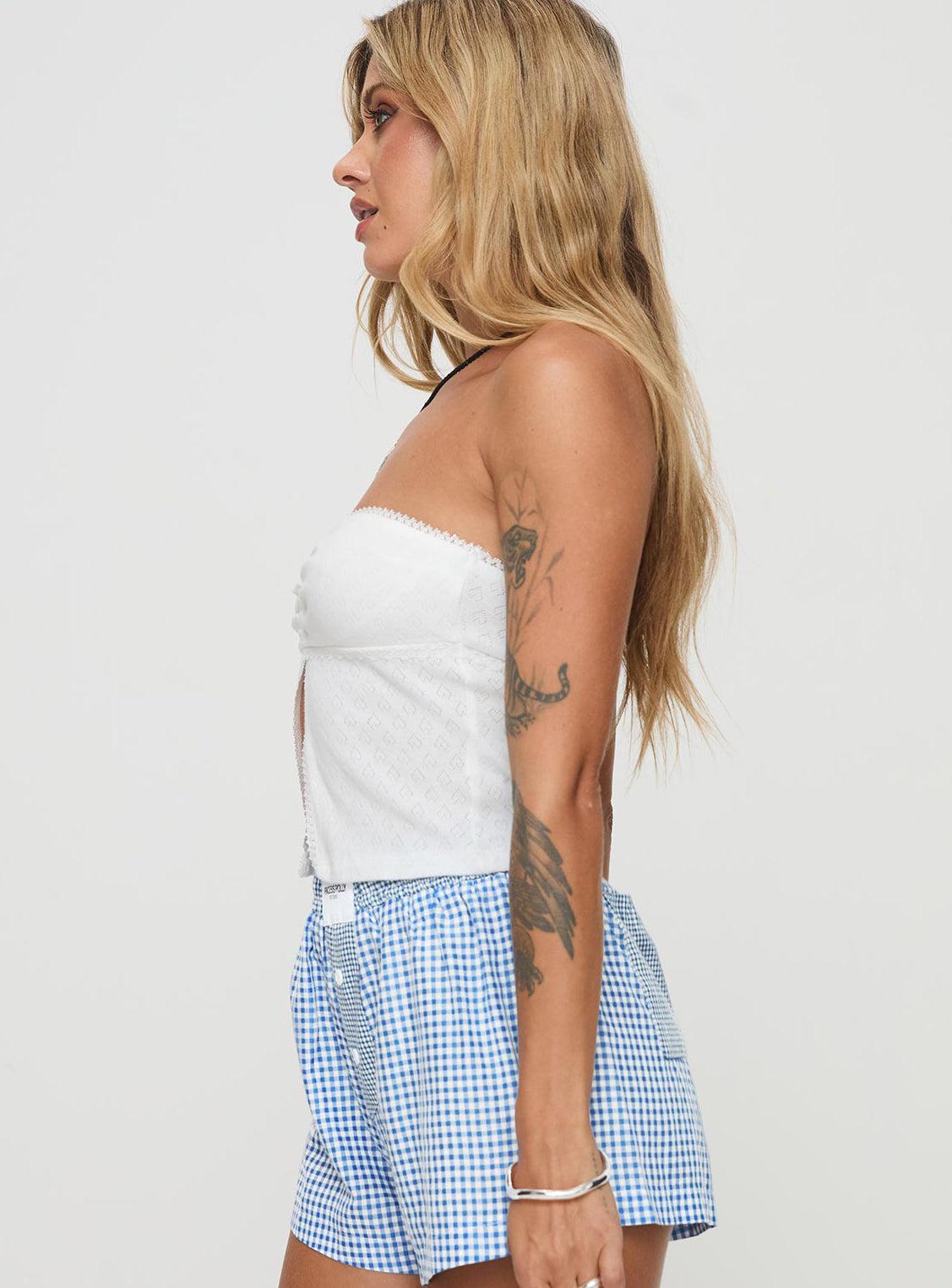 Brekke Strapless Top White Product Image