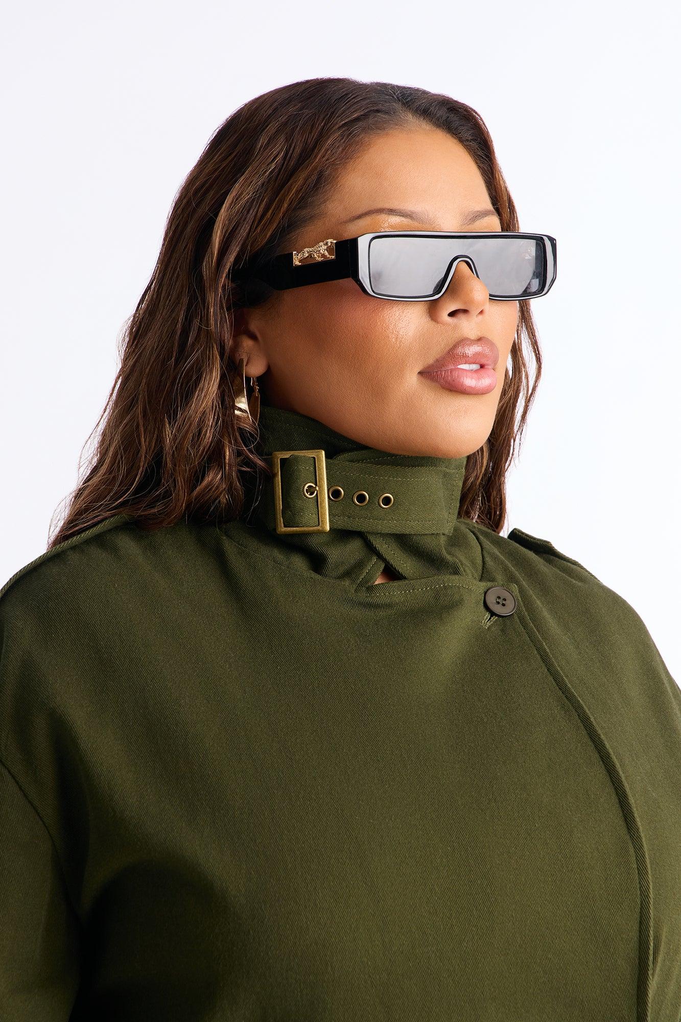 Clementine Twill Trench Jacket Capri Set - Olive Female Product Image