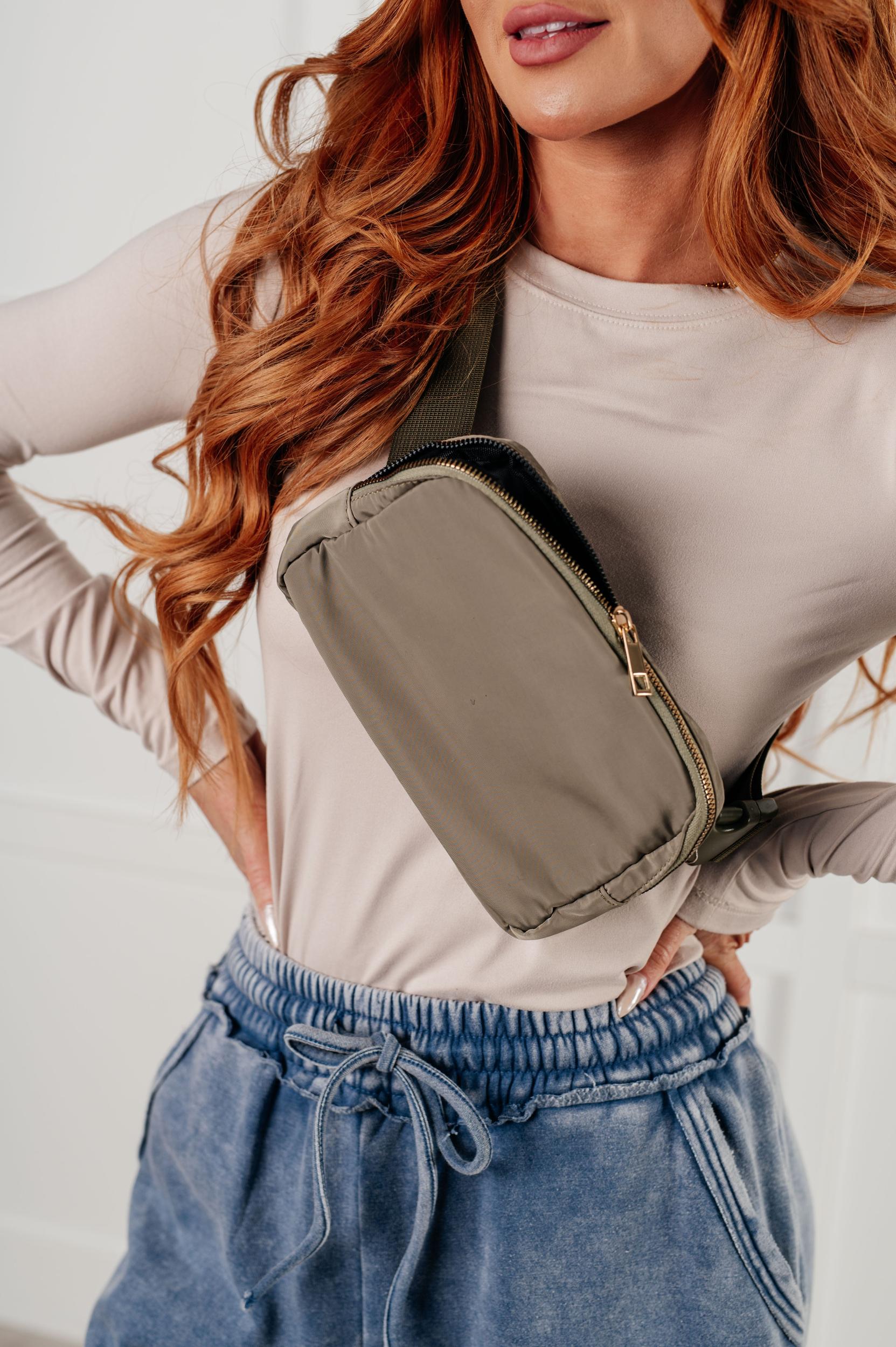 Everywhere I Go Crossbody Belt Bag in Olive (Online Exclusive) Product Image