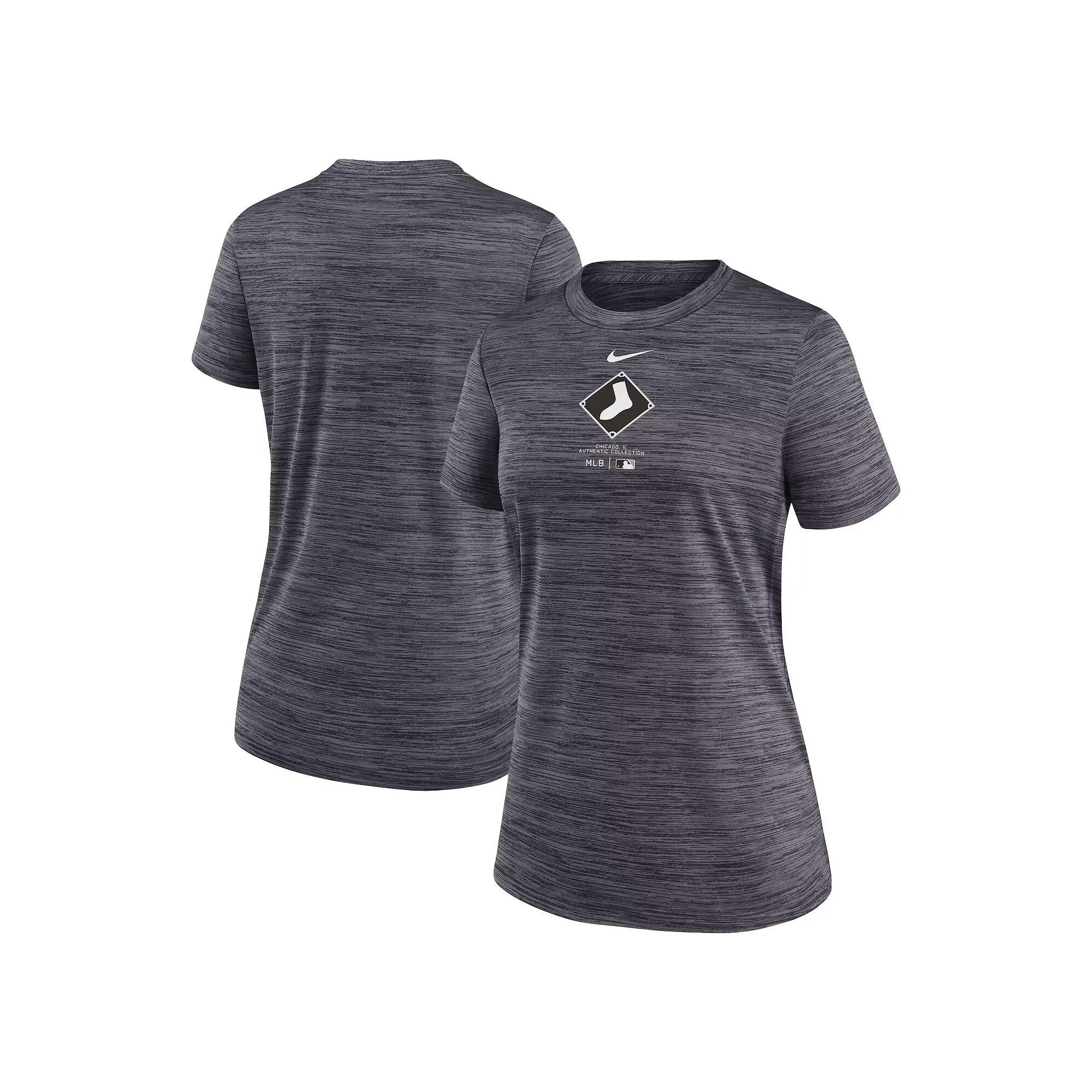Women's Nike Black Chicago White Sox City Connect Practice Velocity T-Shirt, Size: Medium, Charco Product Image