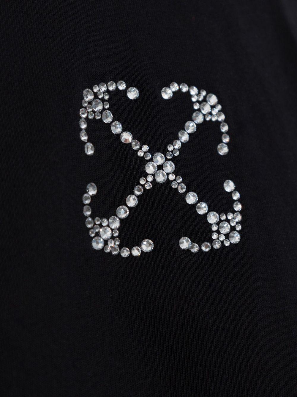 jewelled-logo cropped t-shirt  Product Image