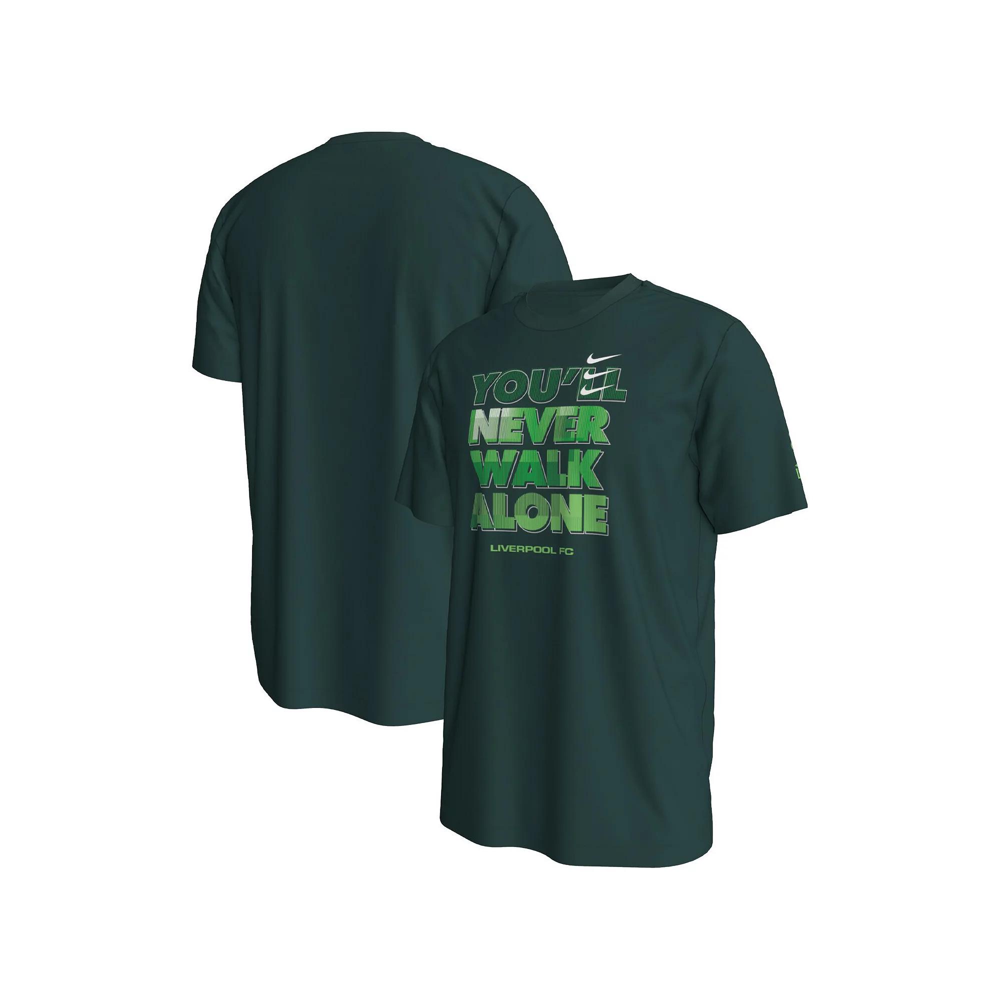Men's Nike Green Liverpool Verbiage T-Shirt, Size: Small, Lvp Green Product Image