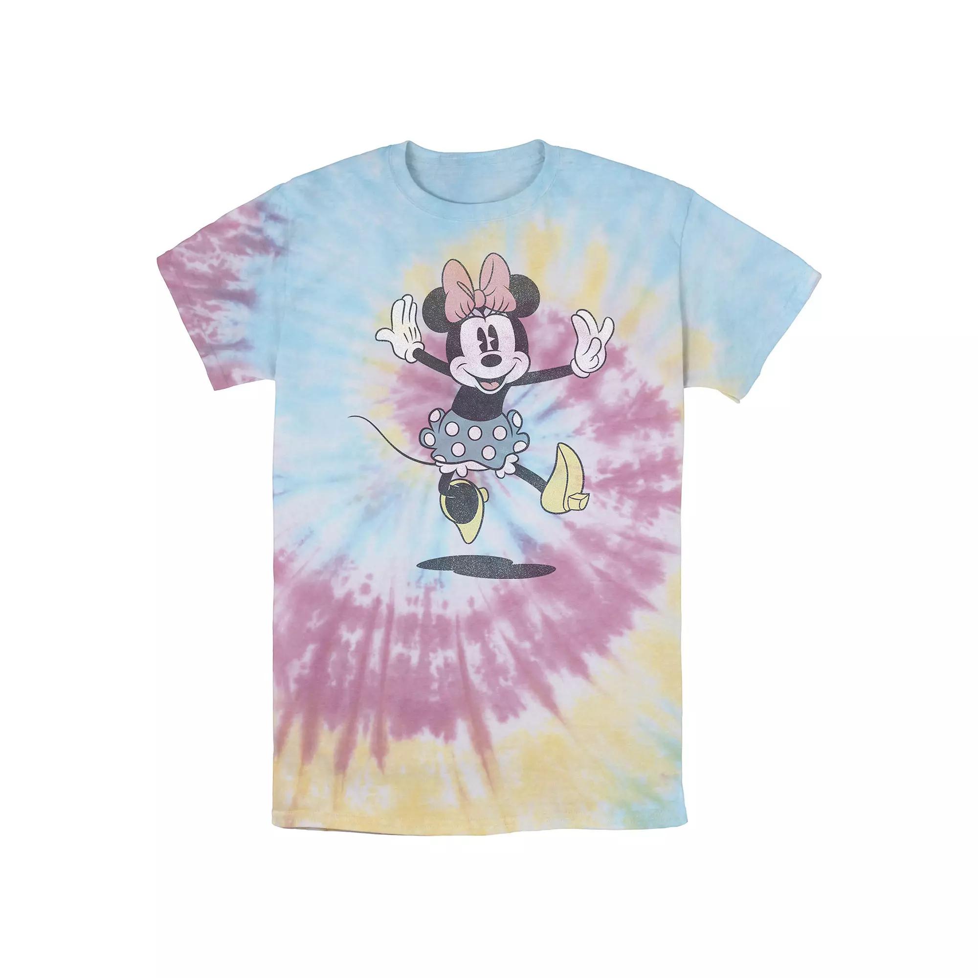 Men's Disney Mickey Jumping Minnie Wash Tee, Size: Medium, White Blue Product Image