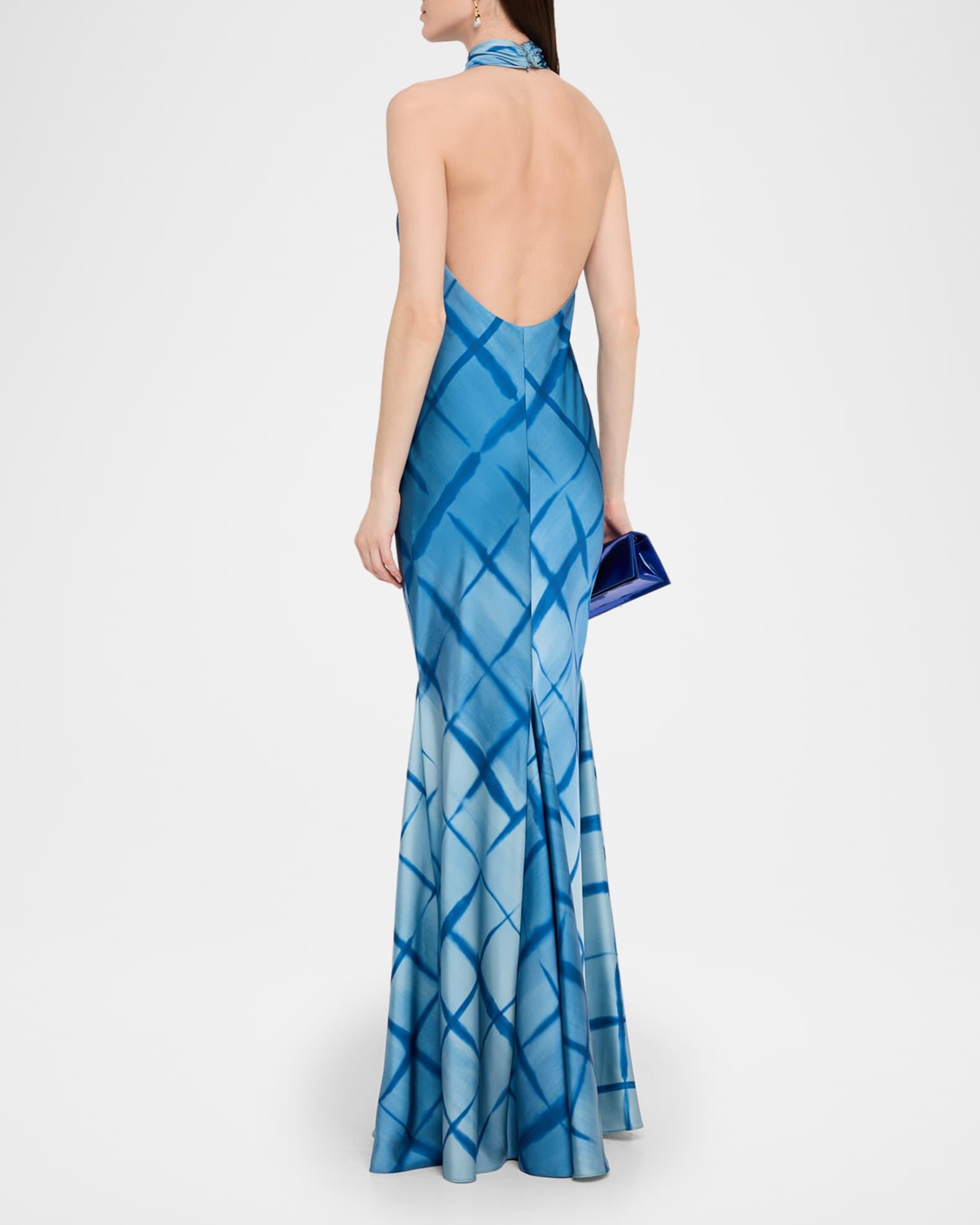 Corinne Backless Satin Mermaid Gown Product Image