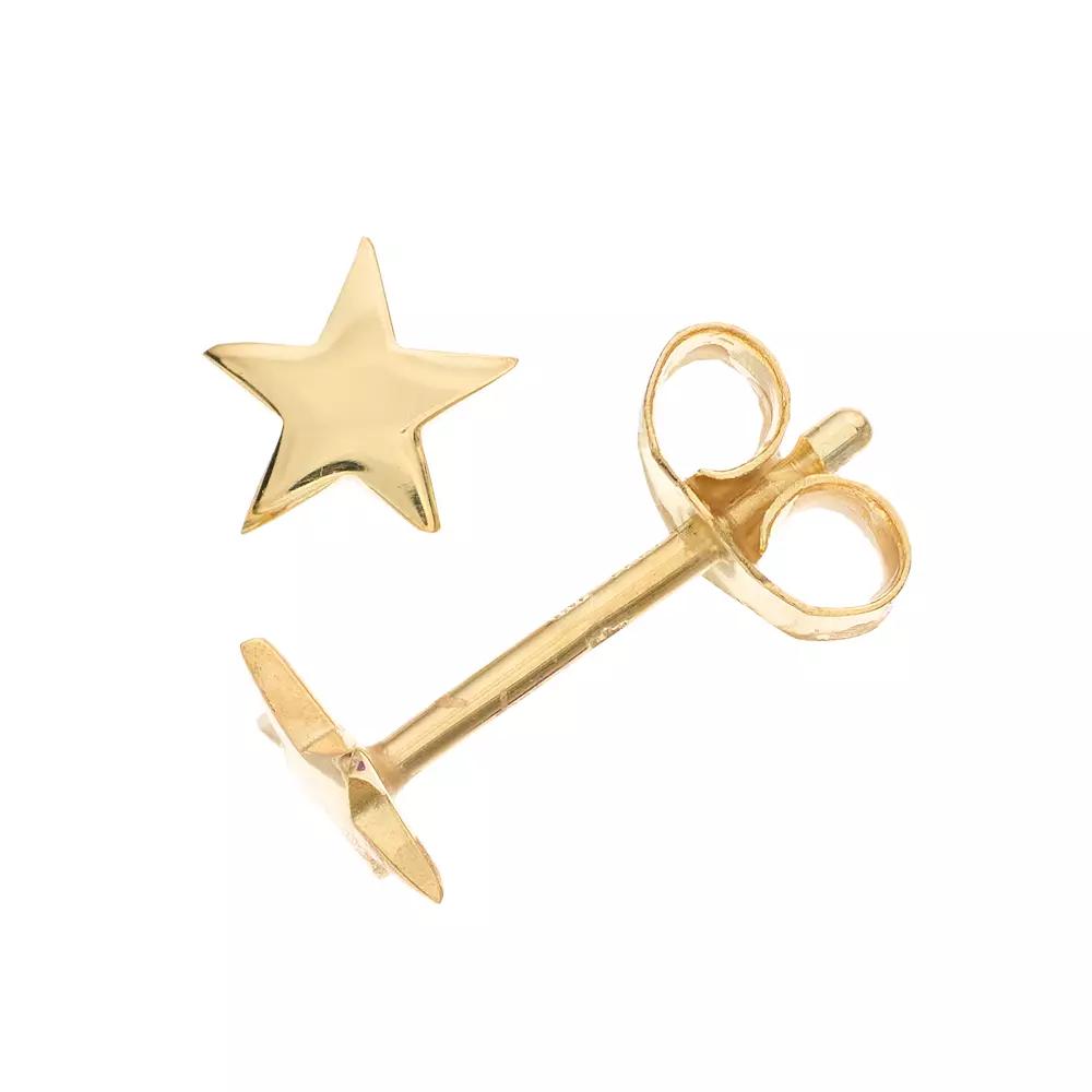 Au Naturale 10k Gold Star Stud Earrings, Women's Product Image
