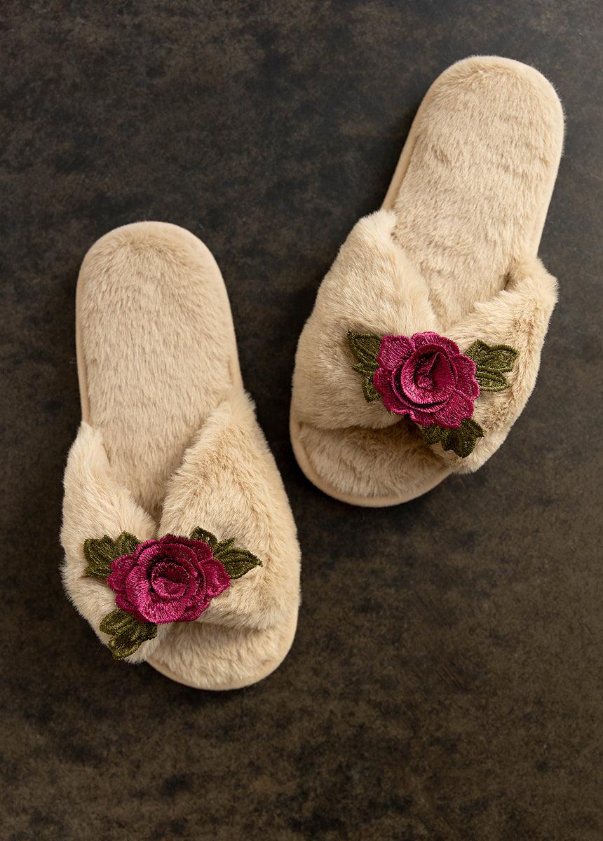 Women's Fiona Slipper in Beige Female Product Image