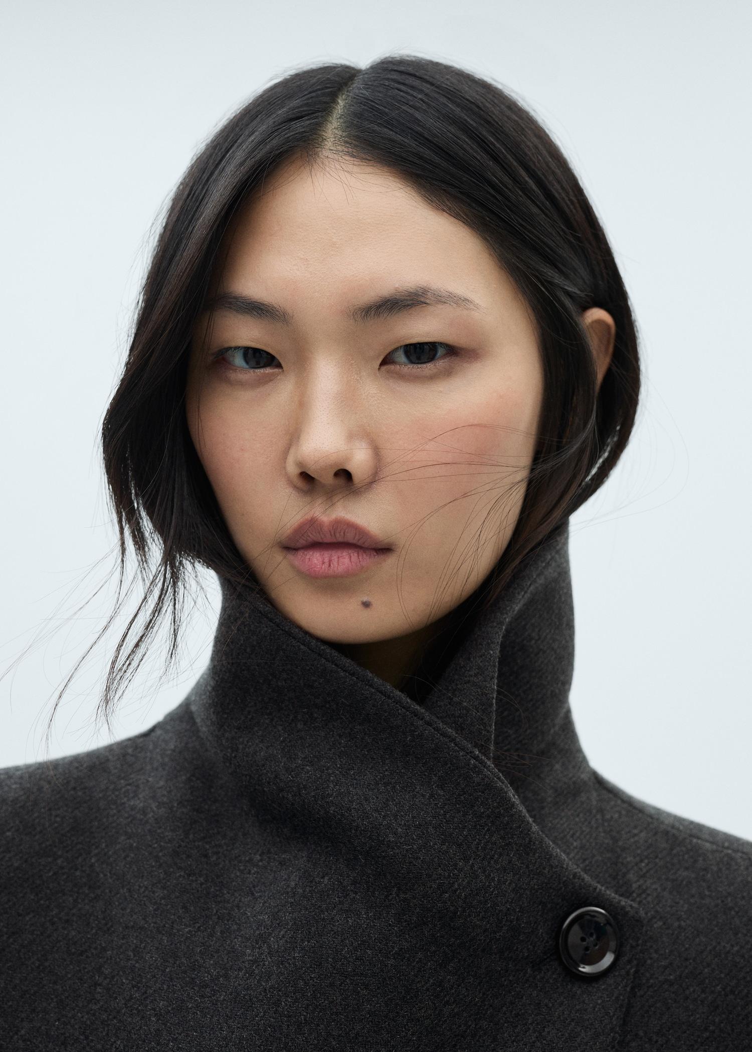 Woollen coat with belt - Women | MANGO USA Product Image