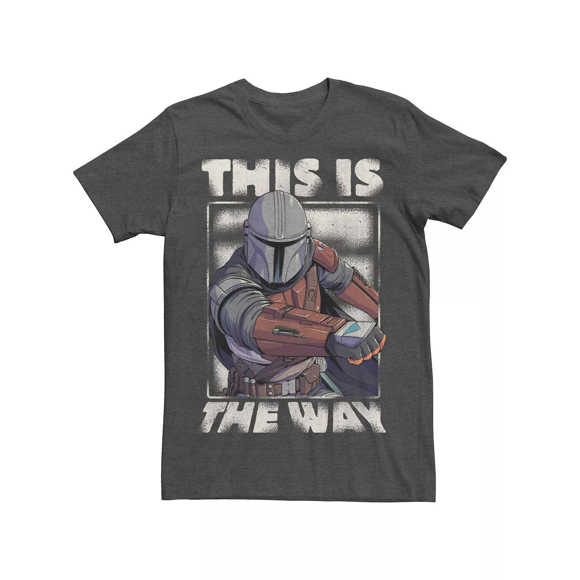 Big & Tall Star Wars The Mandalorian This Is The Way Portrait Tee, Men's, Size: XL Tall, Grey Heather Product Image