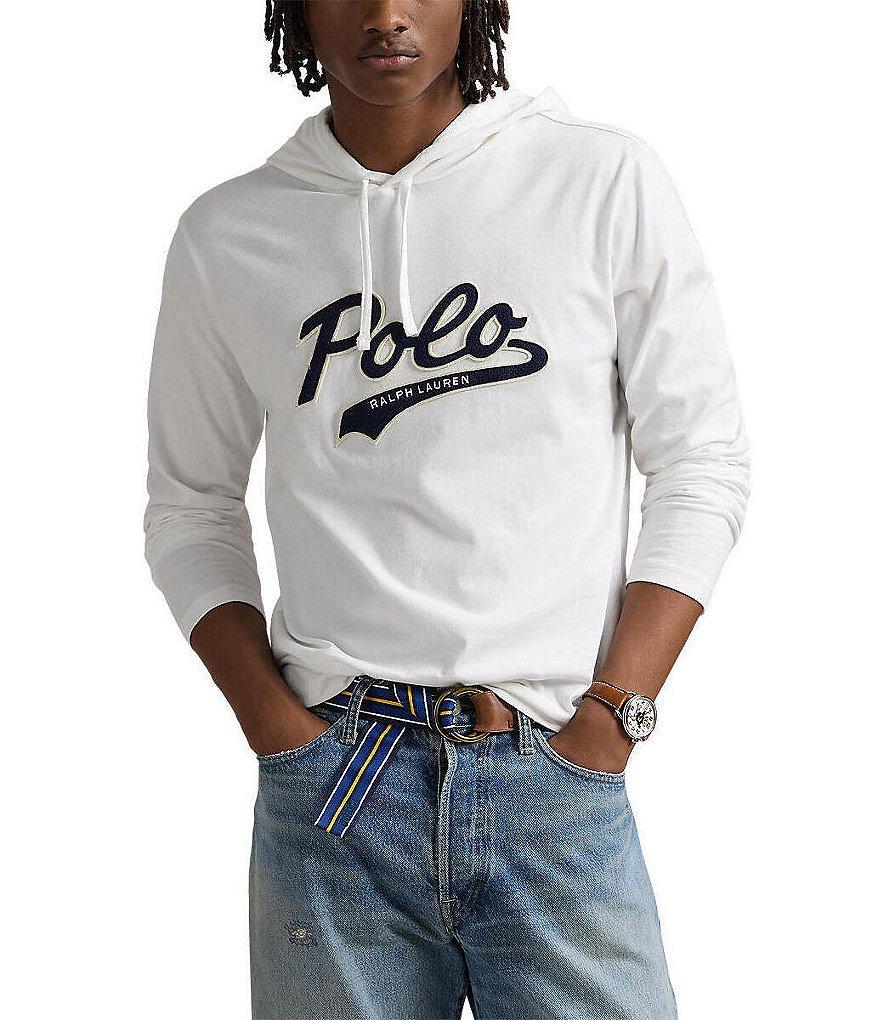 Polo Ralph Lauren Logo Jersey Long Sleeve Hooded T-Shirt Product Image