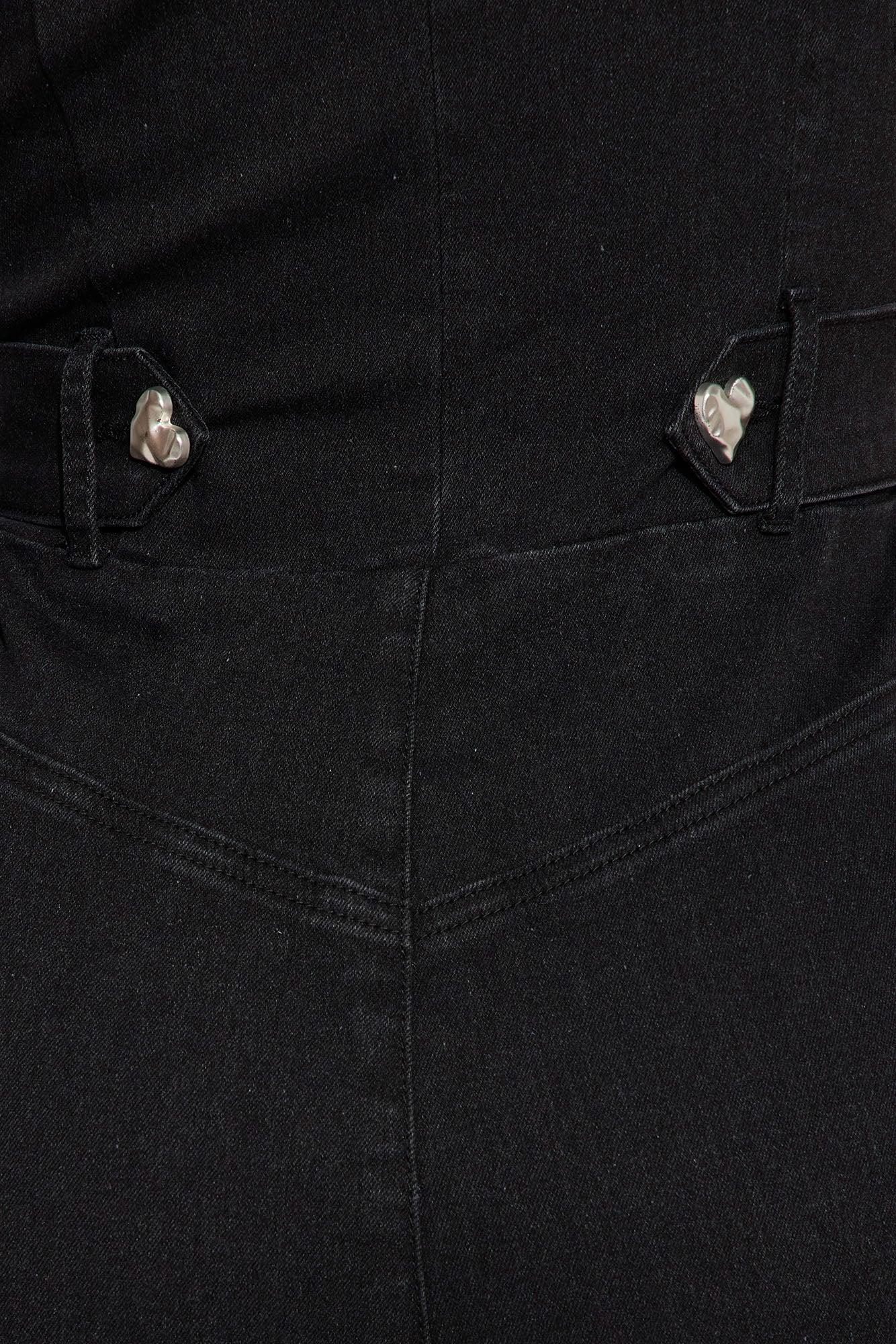 Pauline Denim Straight Leg Jumpsuit - Black Wash Female Product Image