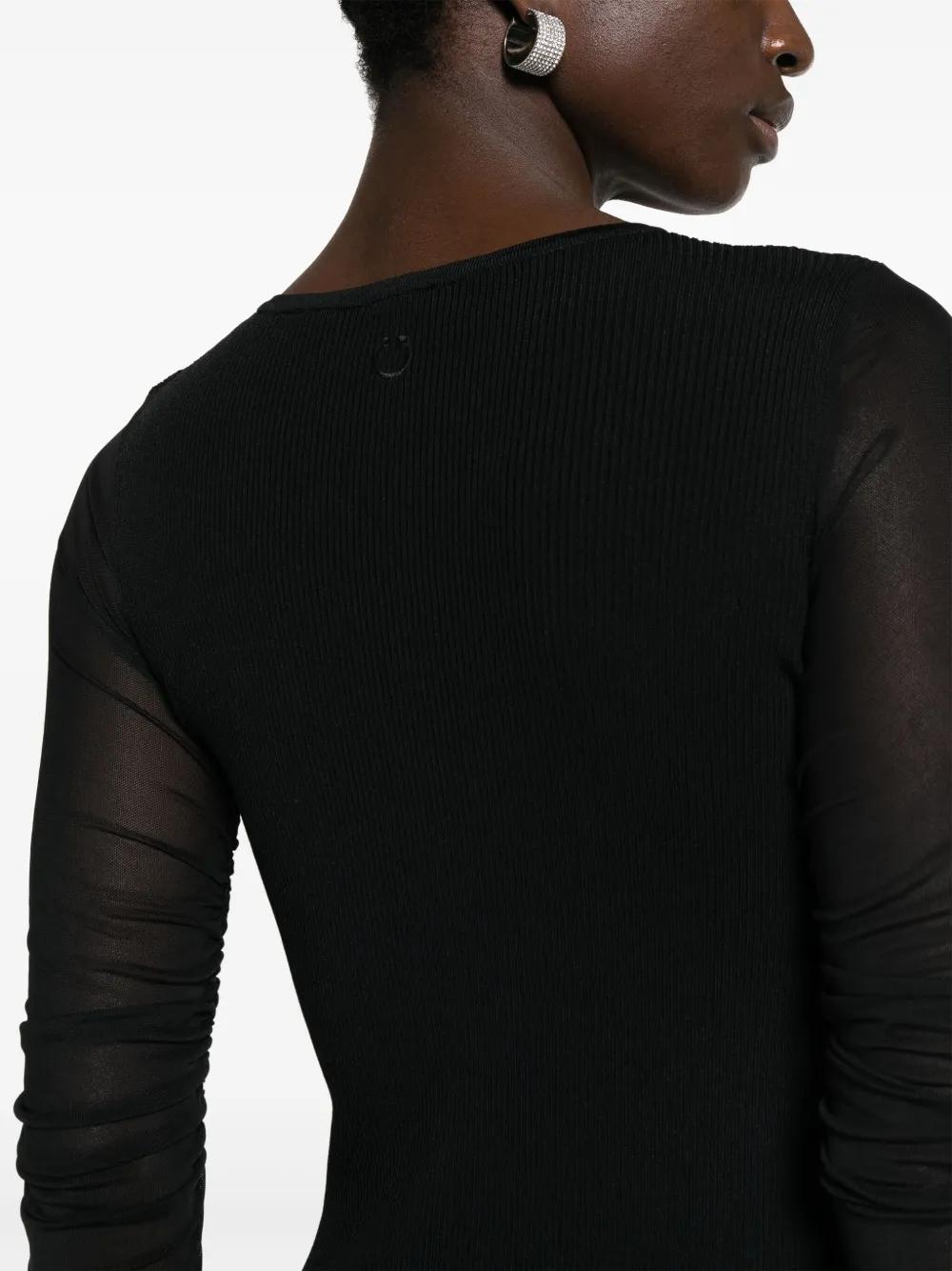 panelled ribbed-knit midi dress Product Image